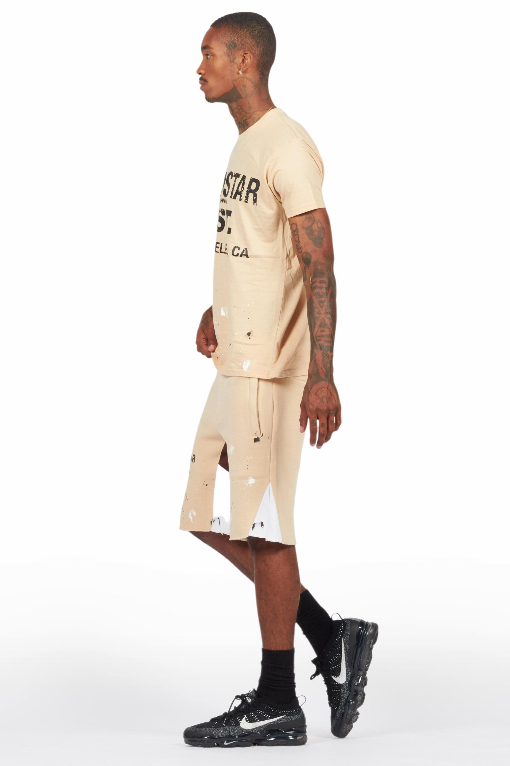 Scottie Beige Painter T-Shirt/Short Set Male Product Image