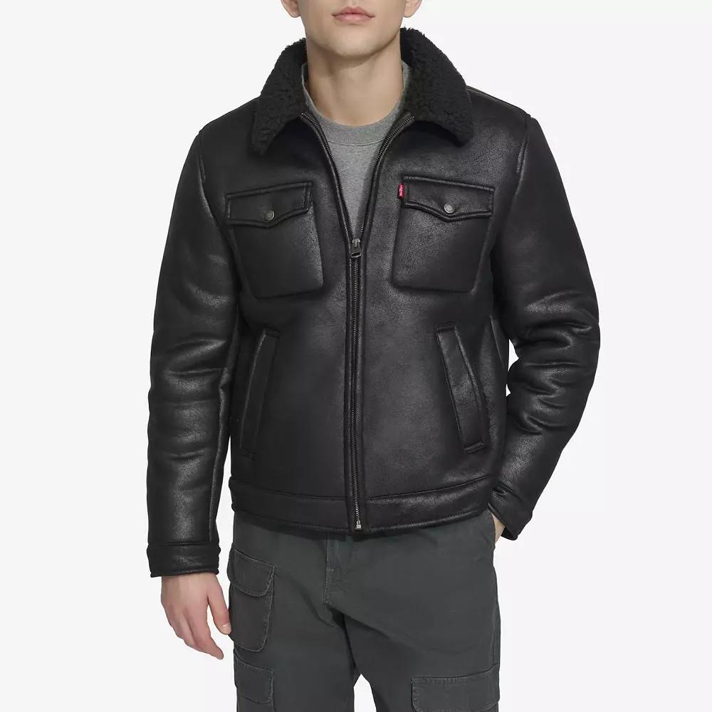 Men's Levi's® Faux Shearling Zip Trucker Jacket,  Product Image