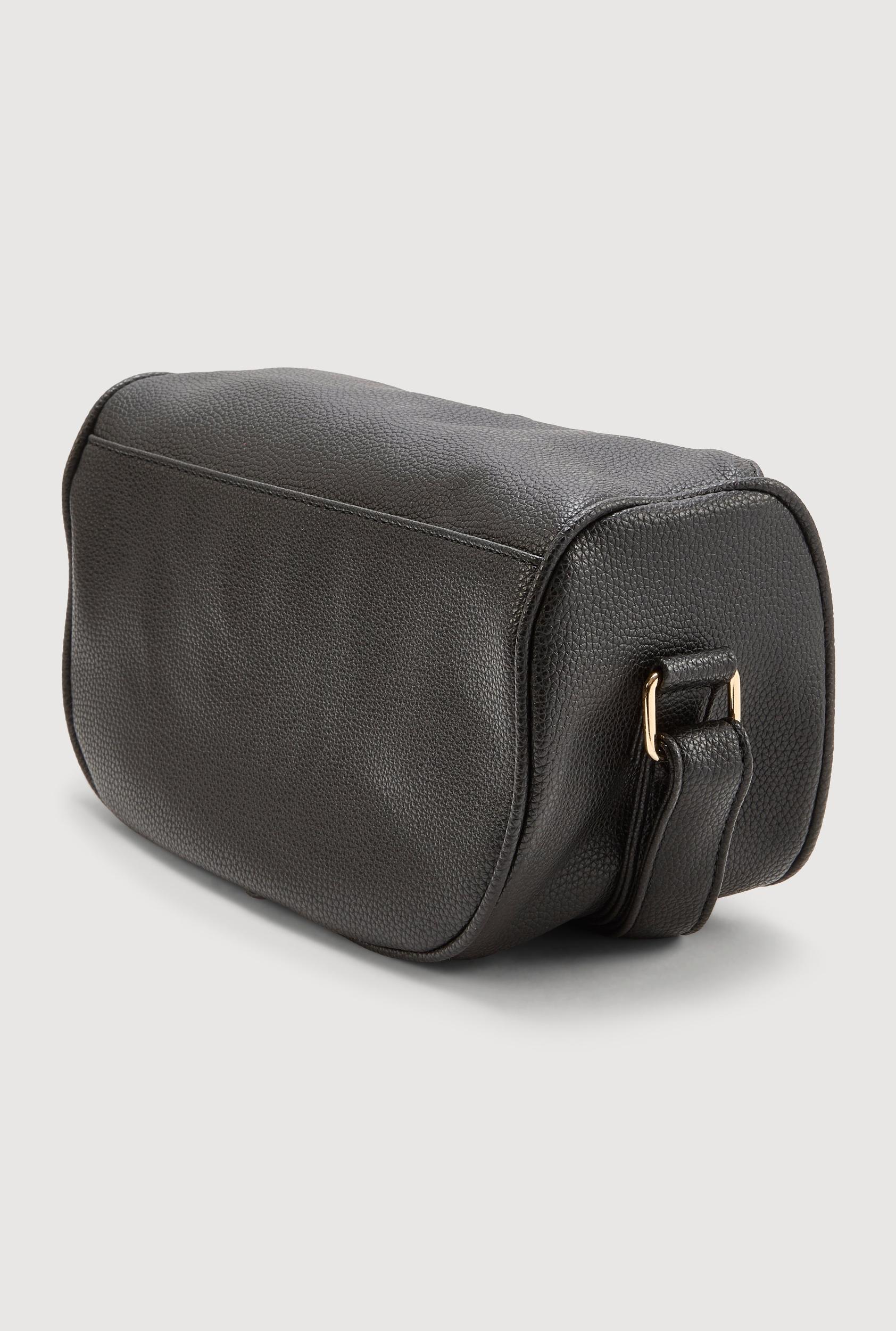 Womens Enjoy Graphic Faux Leather Half Moon Crossbody Bag Product Image