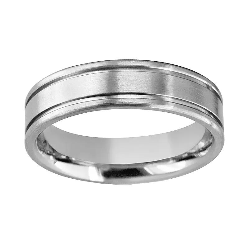 Boston Bay Diamonds Titanium Double Groove Wedding Band - Men, Men's, Size: 11, Grey Product Image