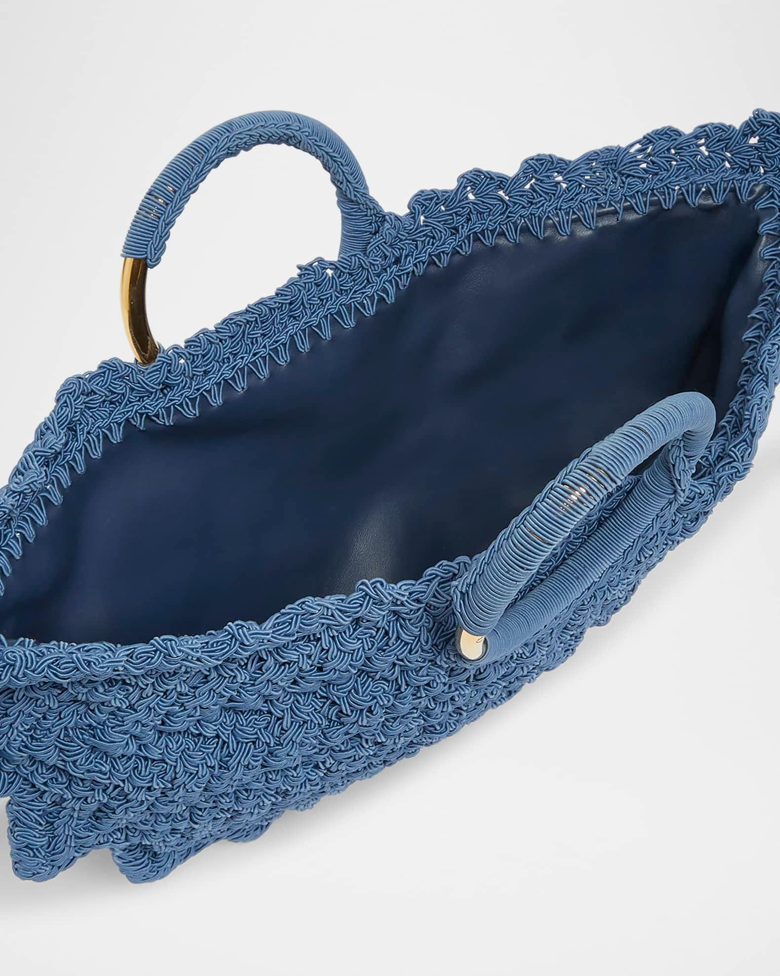 Passementerie Crochet Top-Handle Bag in Fabric  Product Image