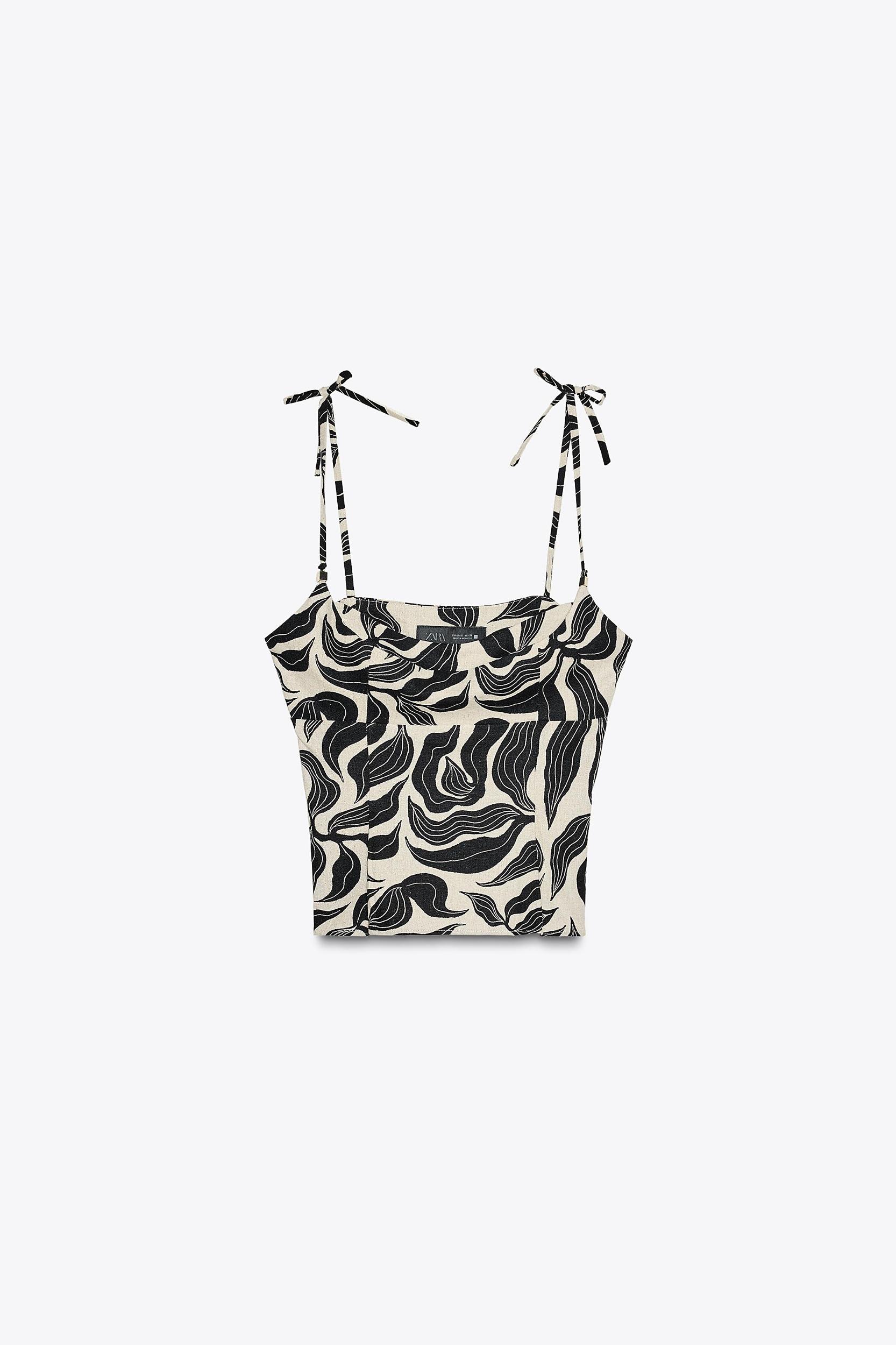 PRINTED LINEN TOP Product Image