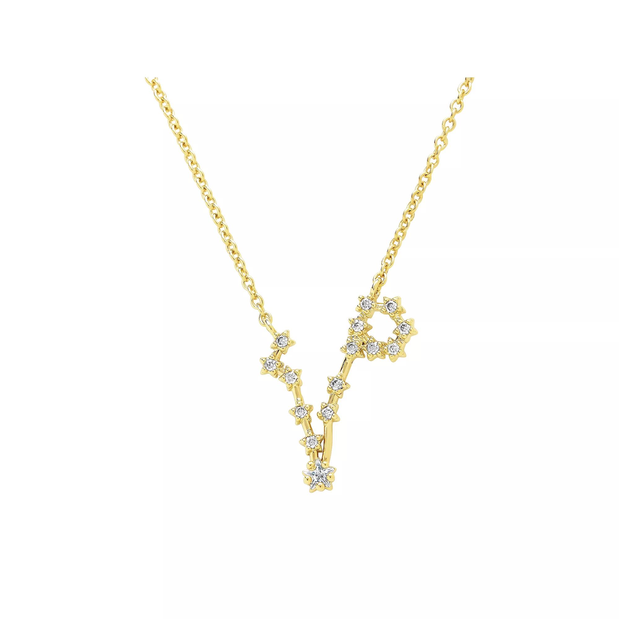 MC Collective Cubic Zirconia Constellation Necklace, Women's, 14k Gold Tone Gemini Product Image