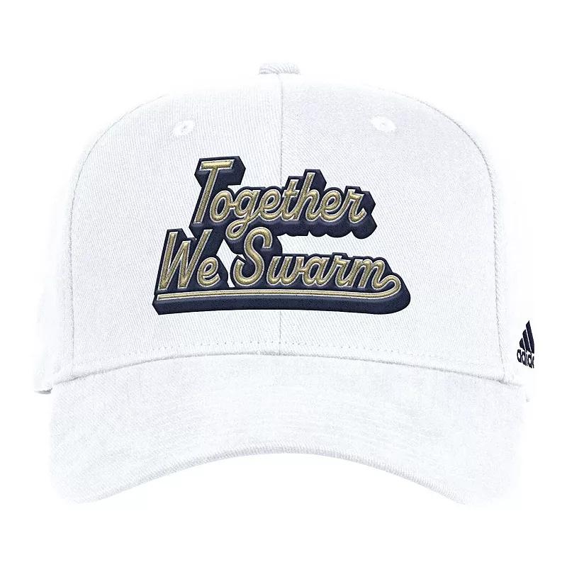 Men's adidas White Georgia Tech Yellow Jackets Chant Flex Hat, Size: Small/Medium, Nc2 White Product Image