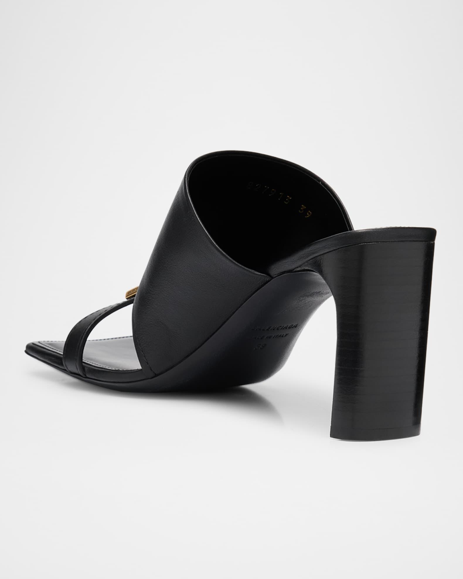 Bel Air Leather Buckle Mule Sandals Product Image