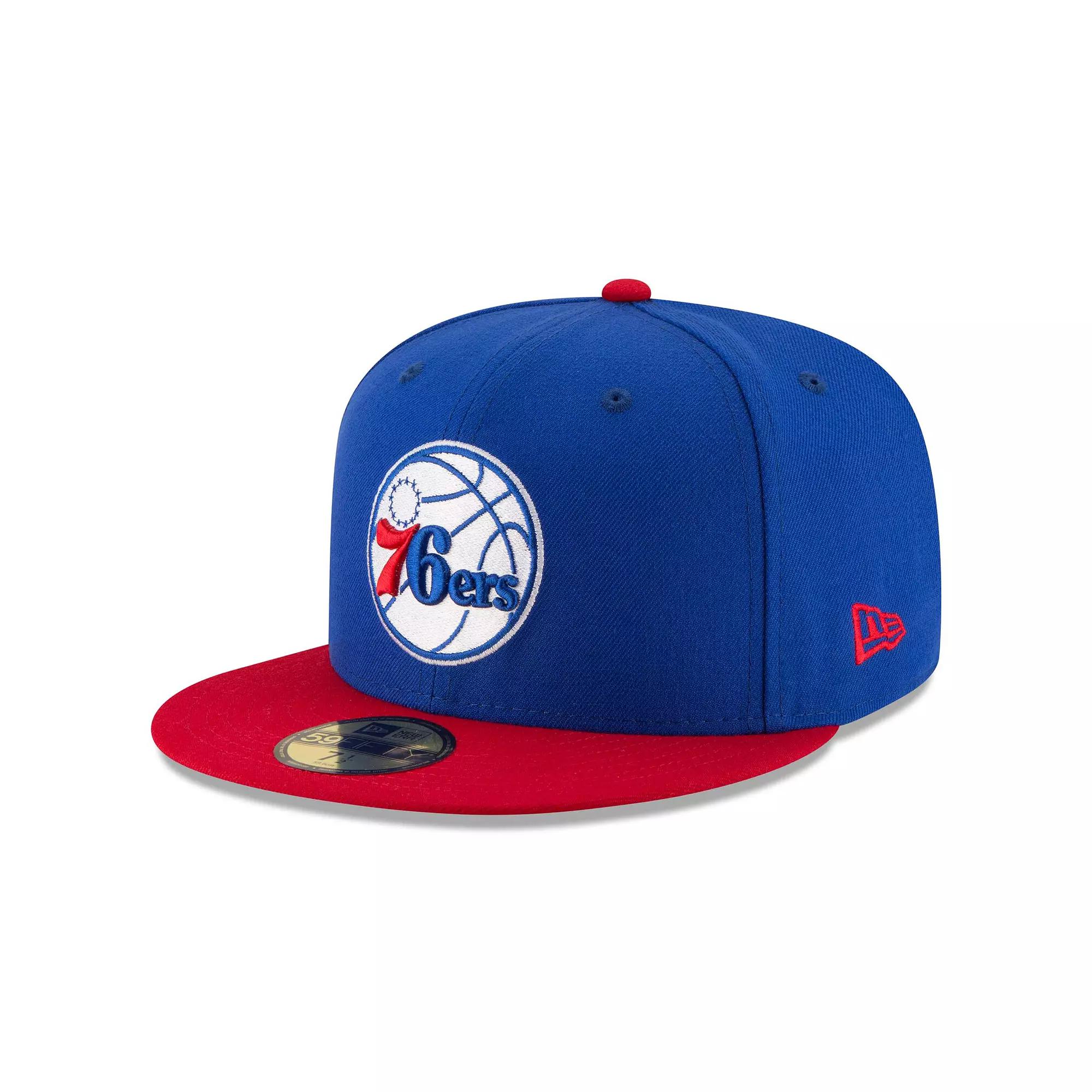 Men's New Era Royal/Red Philadelphia 76ers Official Team Color 2Tone 59FIFTY Fitted Hat, 76r Blue Product Image