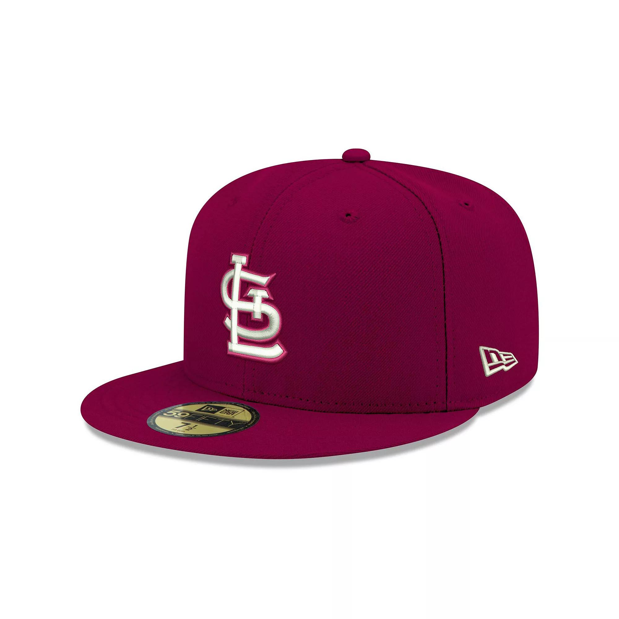 Men's New Era Cardinal St. Louis Cardinals Logo White 59FIFTY Fitted Hat,  Product Image