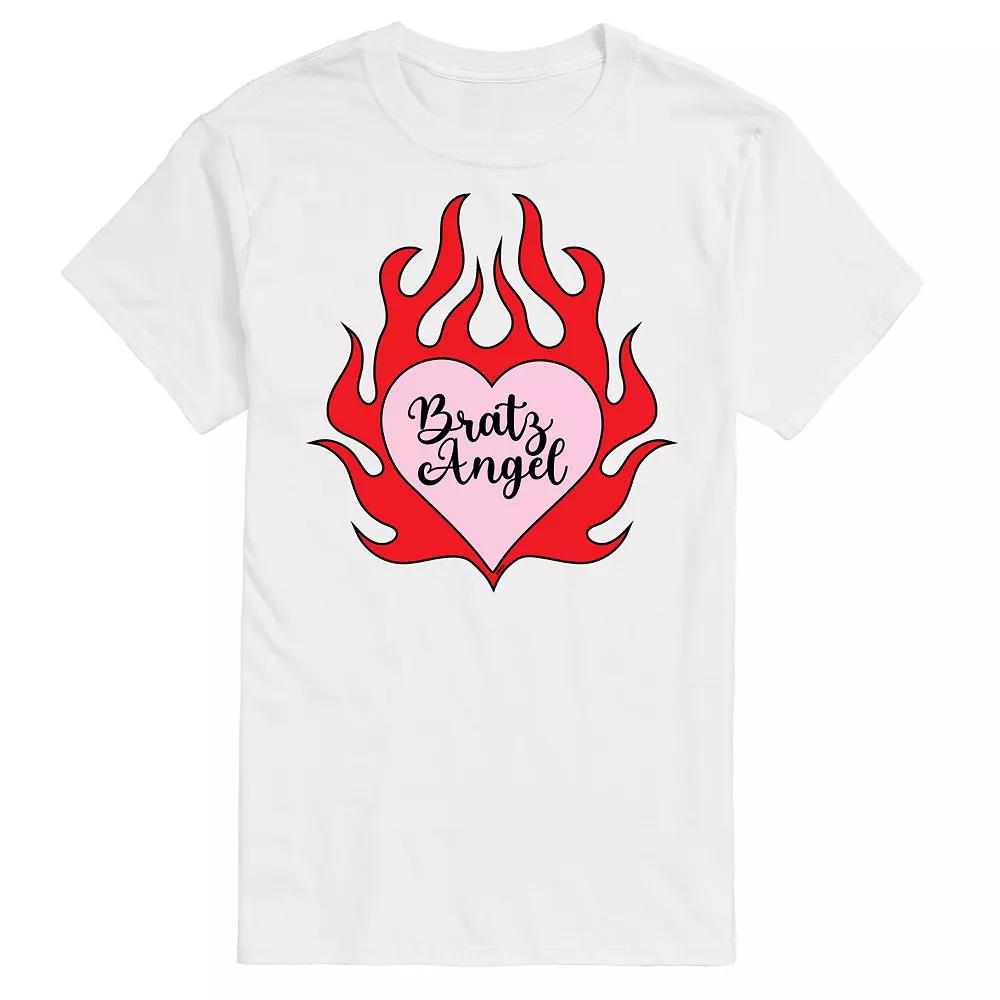Men's Bratz Angel Flaming Heart Graphic Tee,  Product Image