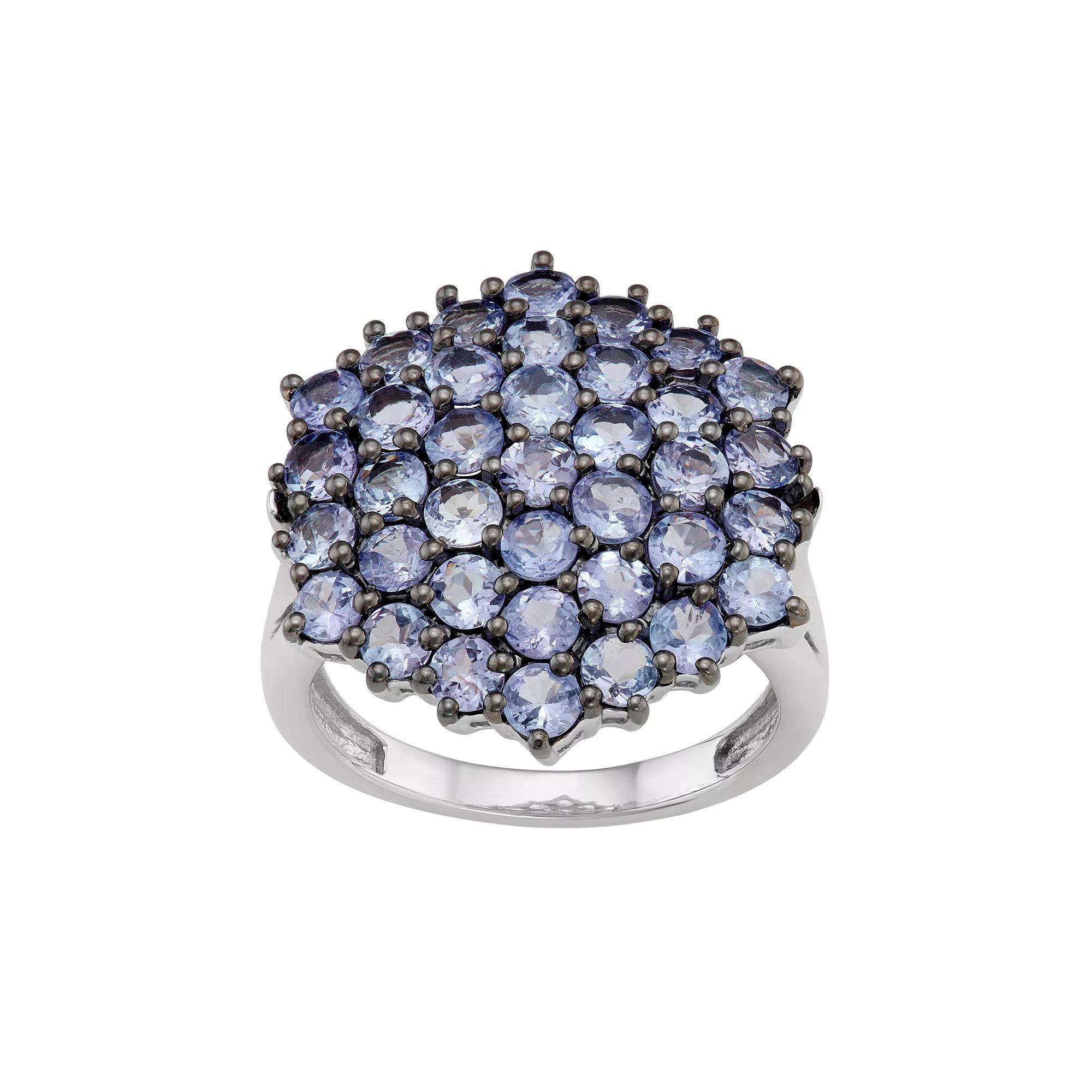 Jewelexcess Sterling Silver Tanzanite Cluster Ring, Women's, Size: 7 Product Image