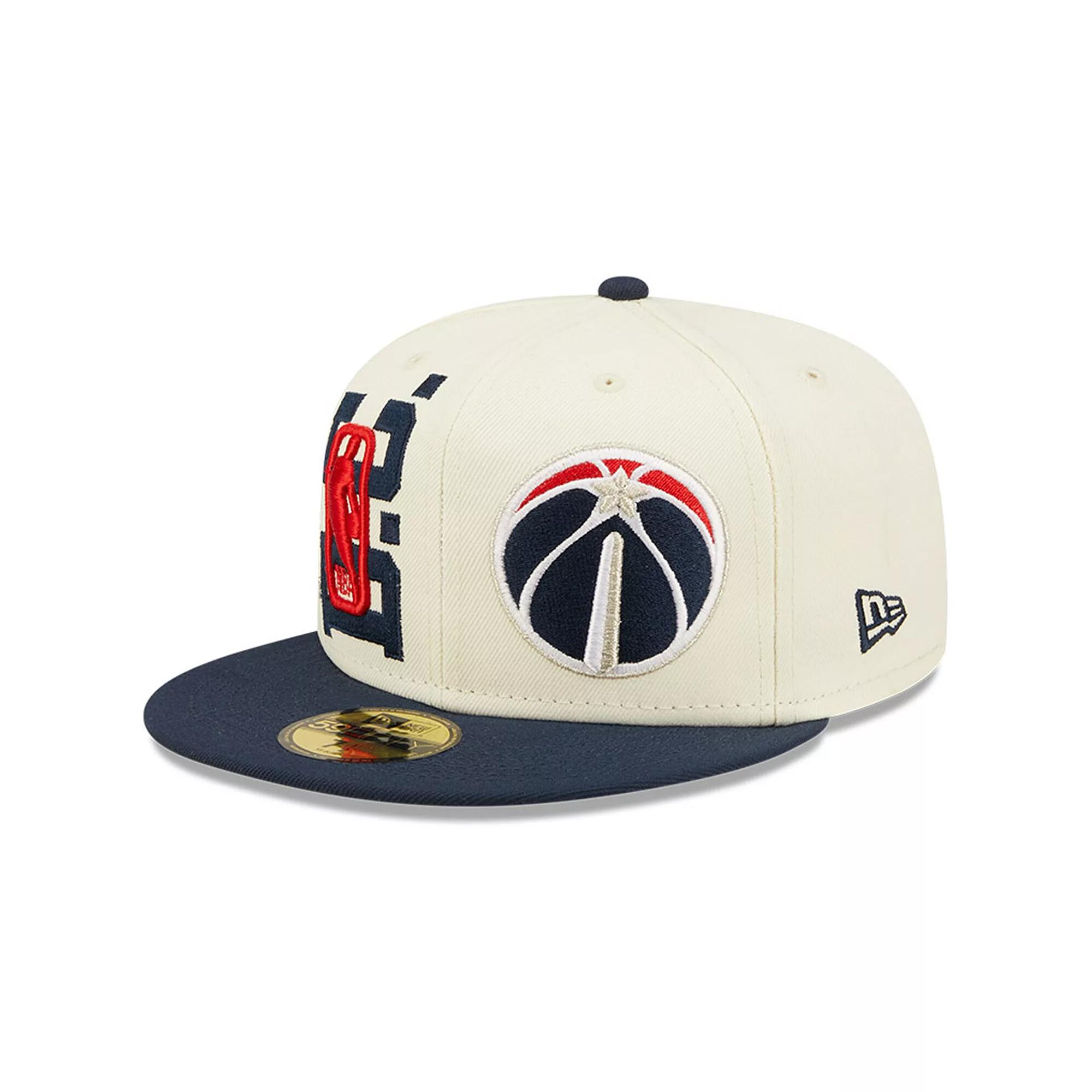 Men's New Era Cream/Navy Washington Wizards 2022 NBA Draft 59FIFTY Fitted Hat, Size: 6 7/8, Wiz Blue Product Image