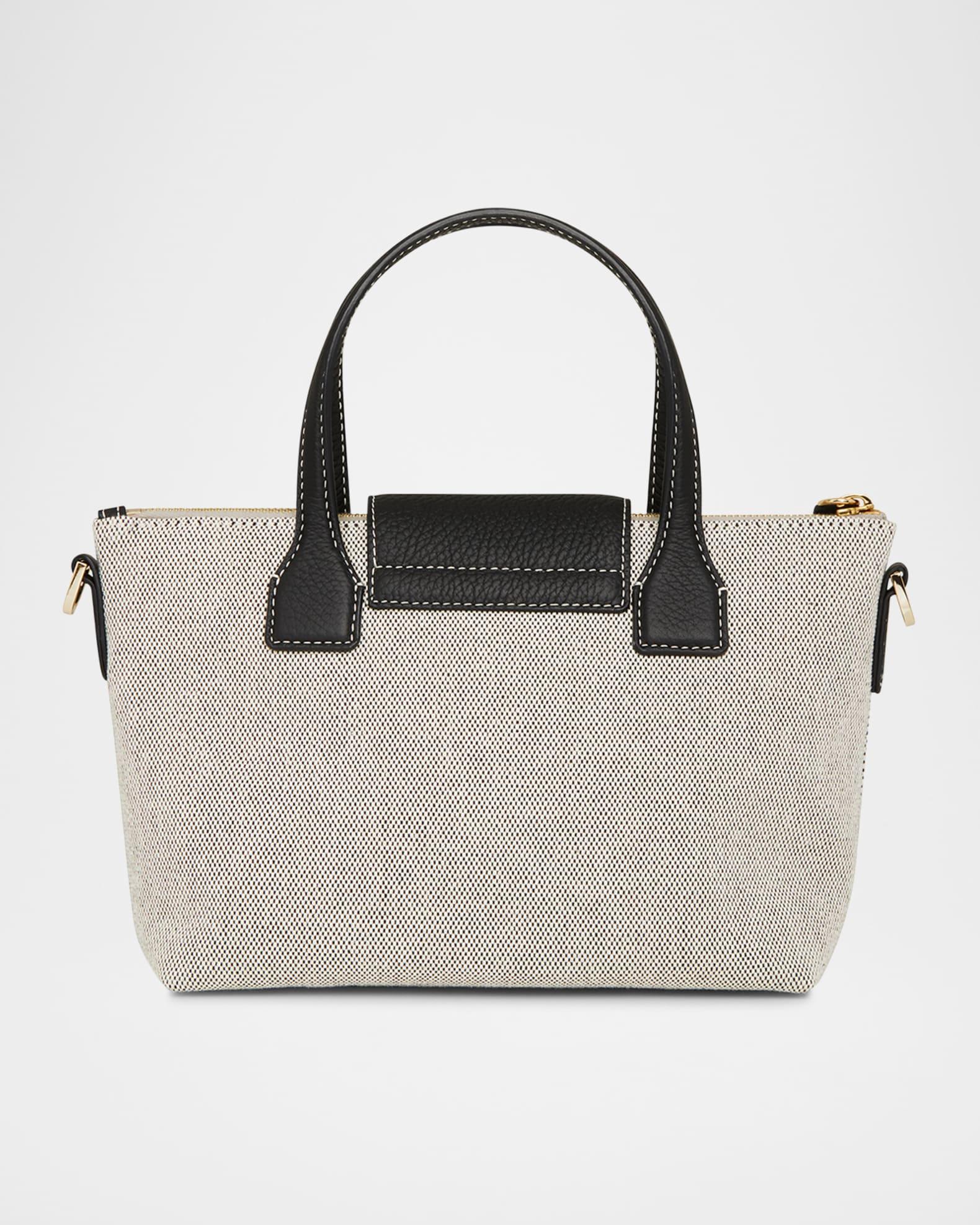 Mini Cotton and Leather Travel Tote Bag Product Image