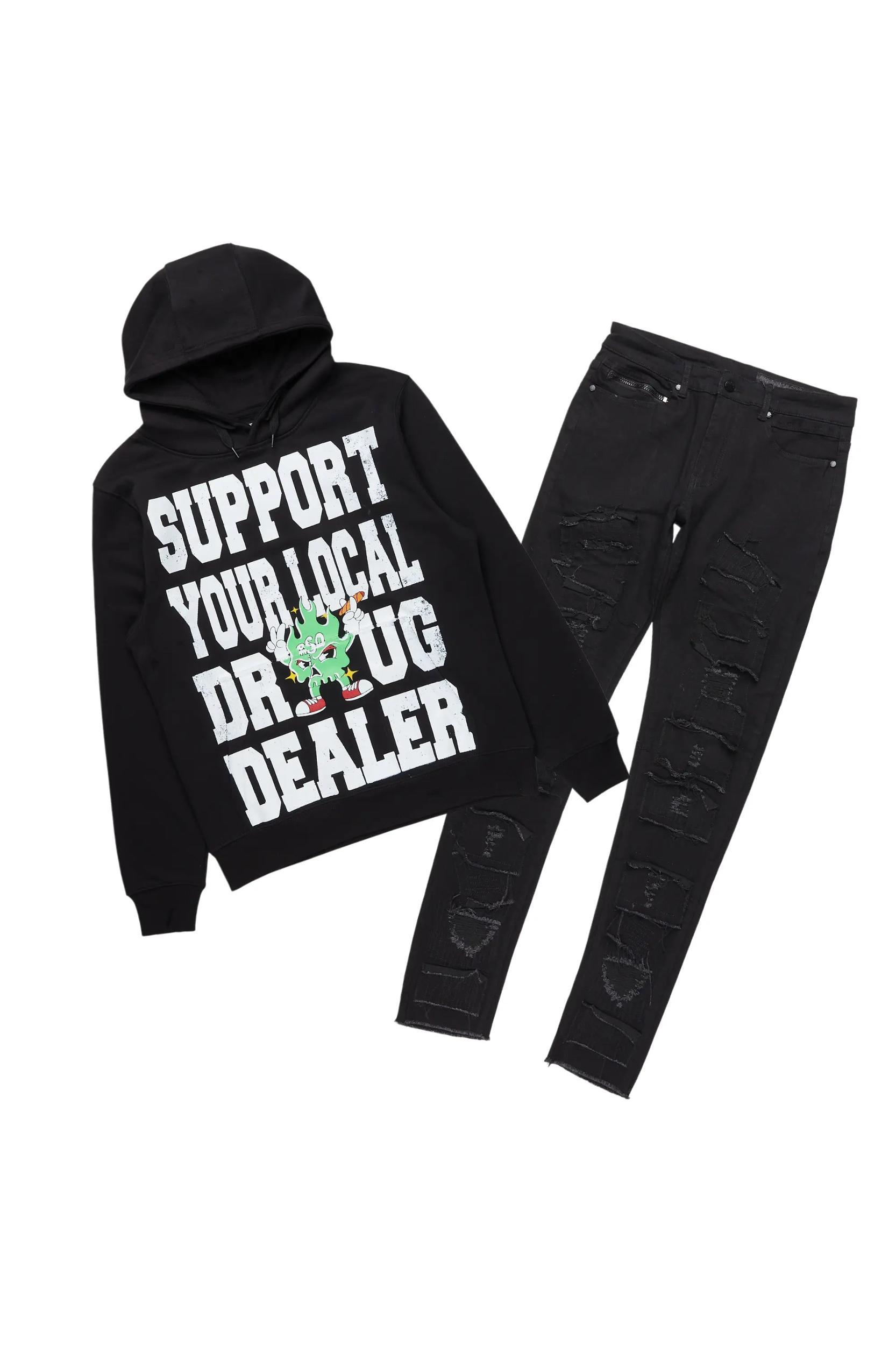 Tarl Black Hoodie & Camden Slim Fit Jean Bundle Male Product Image