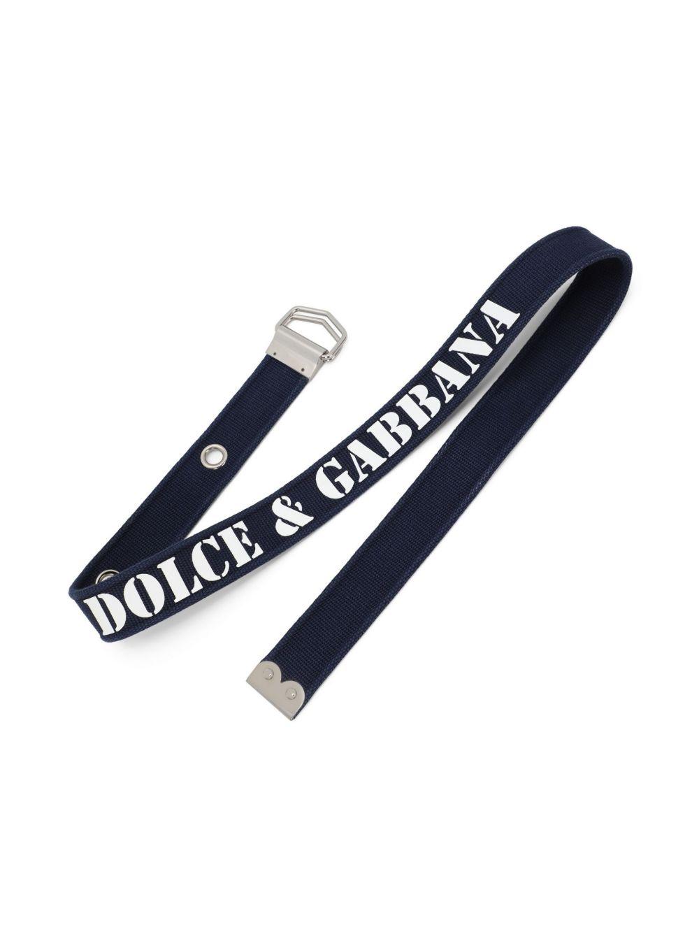 logo-print buckled belt Product Image
