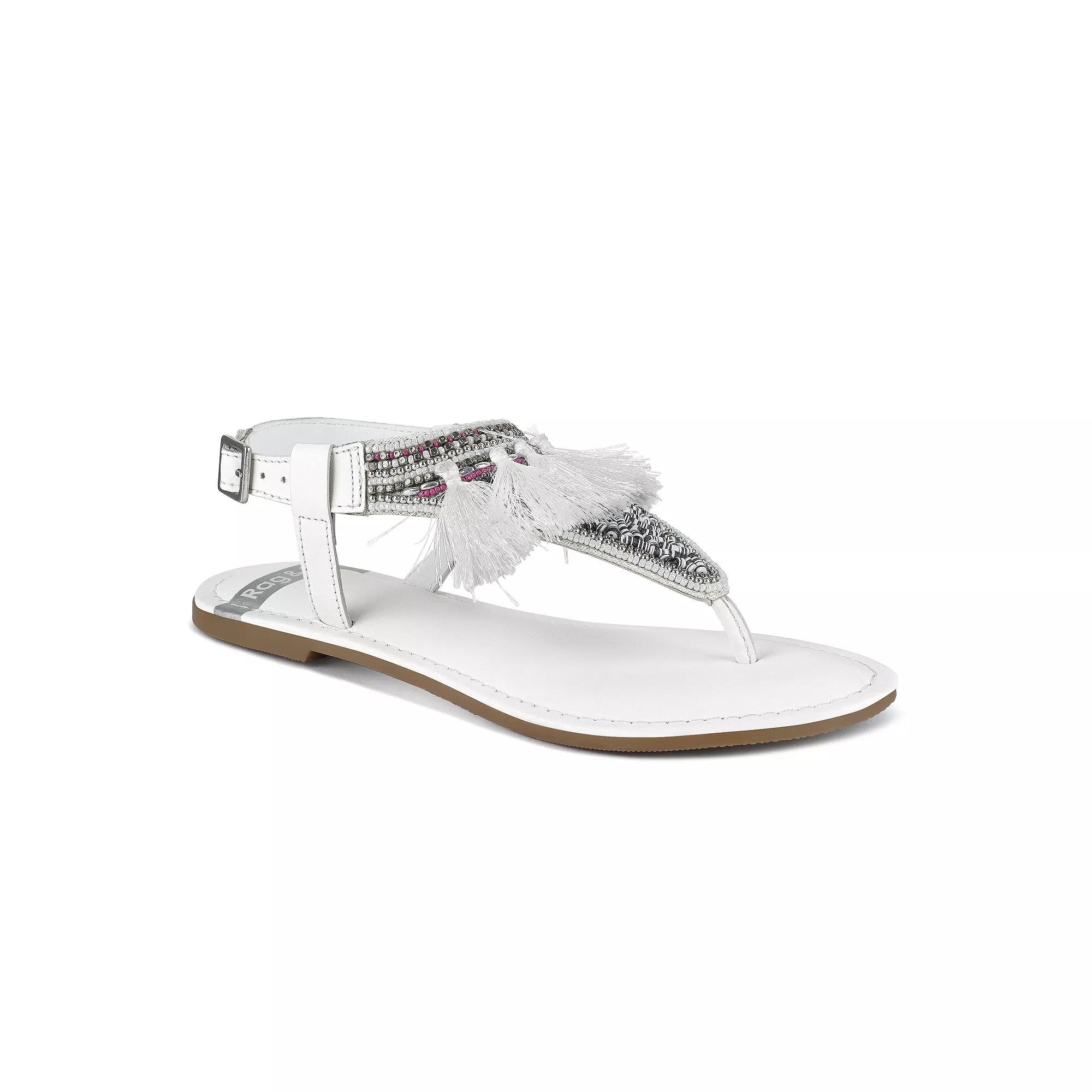 Rag & Co Risha Women's Sandals, Size: 9, White Product Image
