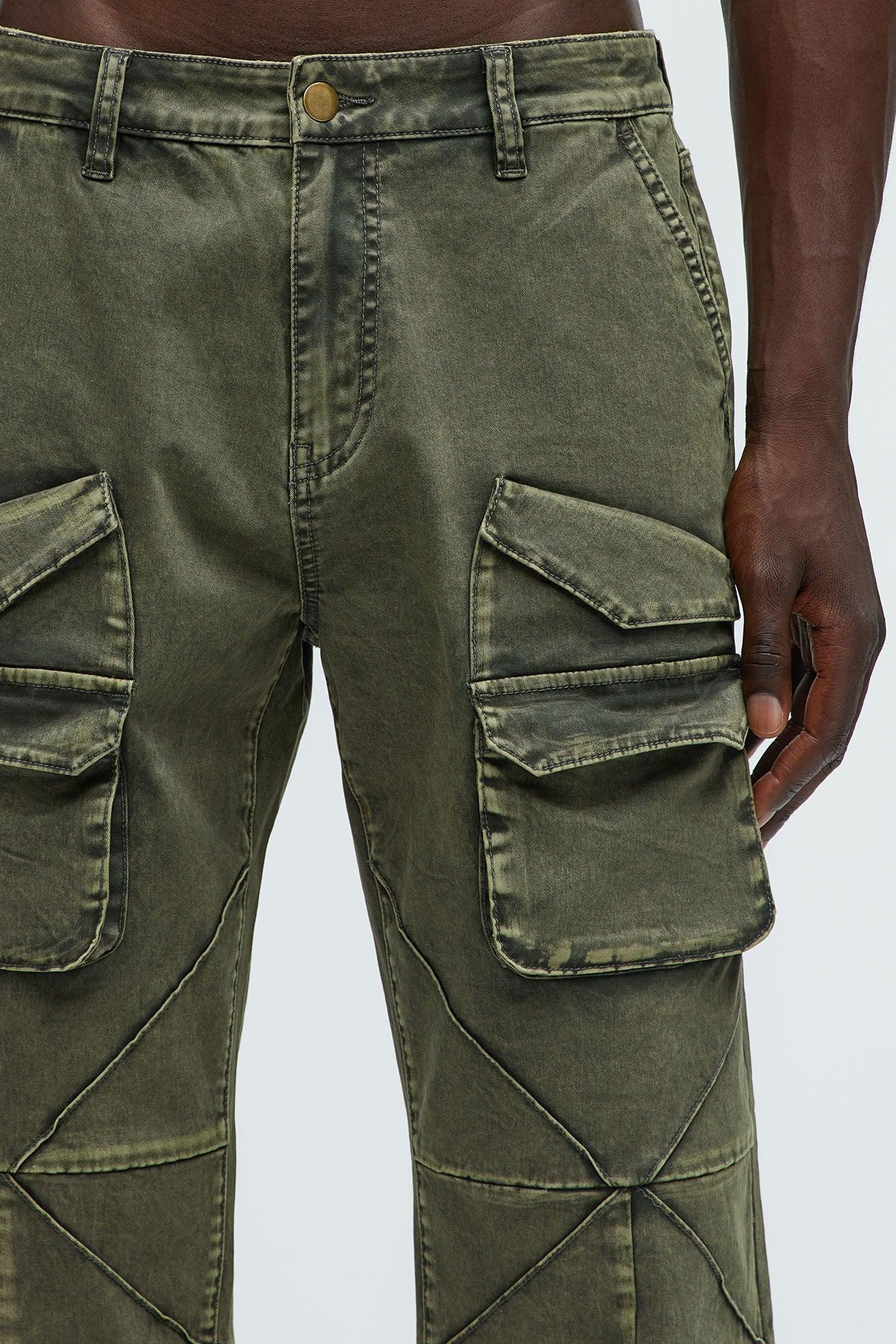 Go Time Straight Cargo Jeans - Olive Product Image