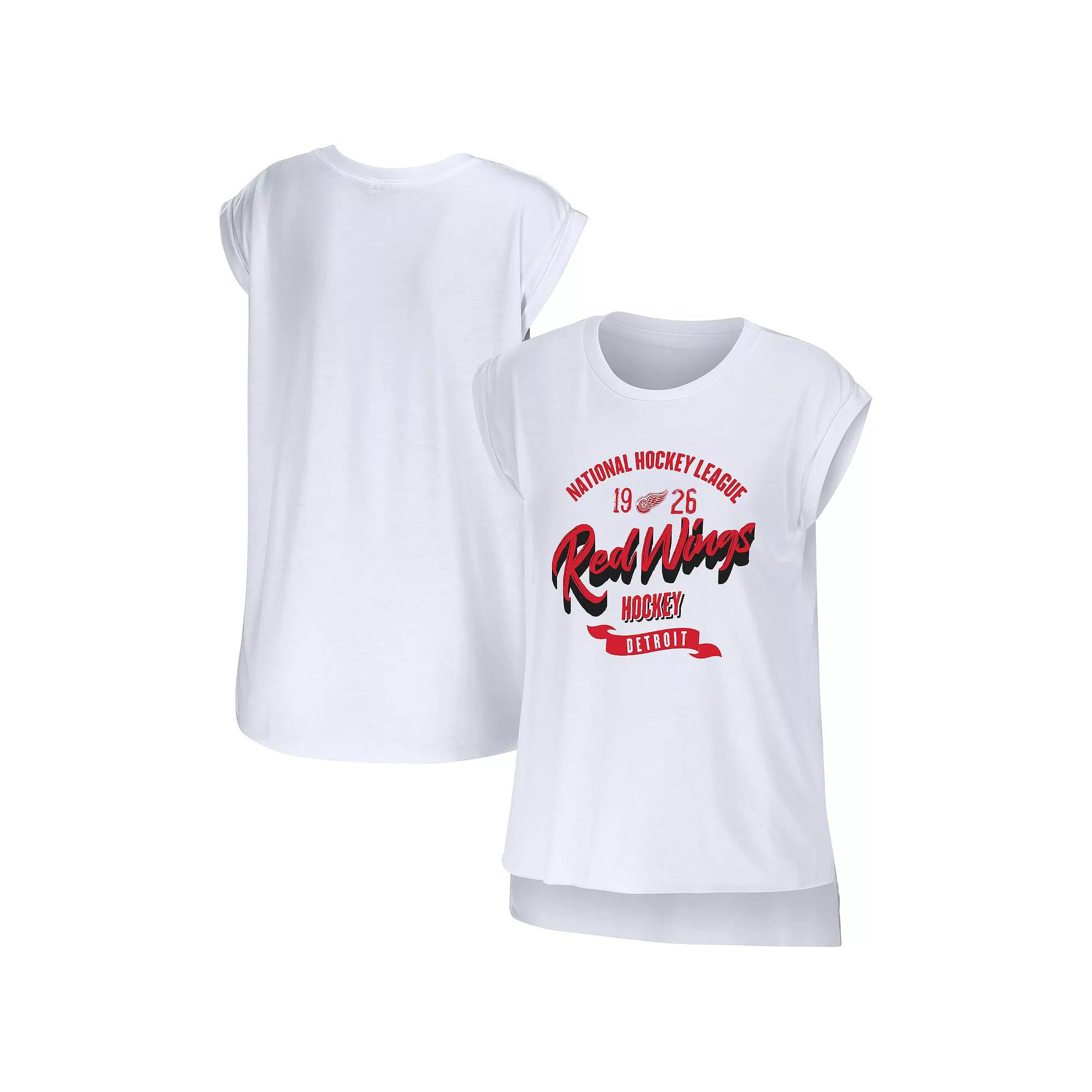 Women's WEAR by Erin Andrews White Detroit Red Wings Domestic Tank Top,  Product Image