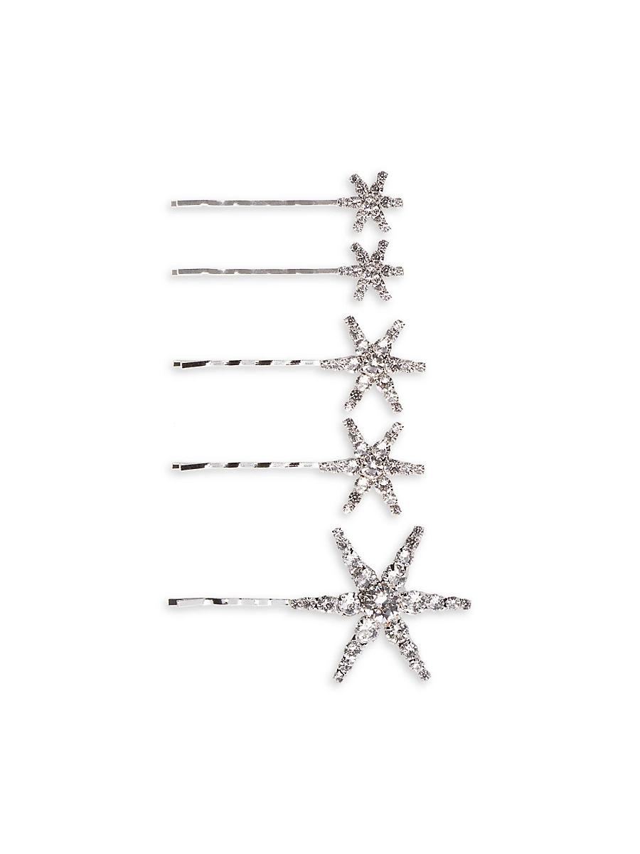 Womens Vespera Set of Five Swarovski Crystal Star Bobby Pins Product Image