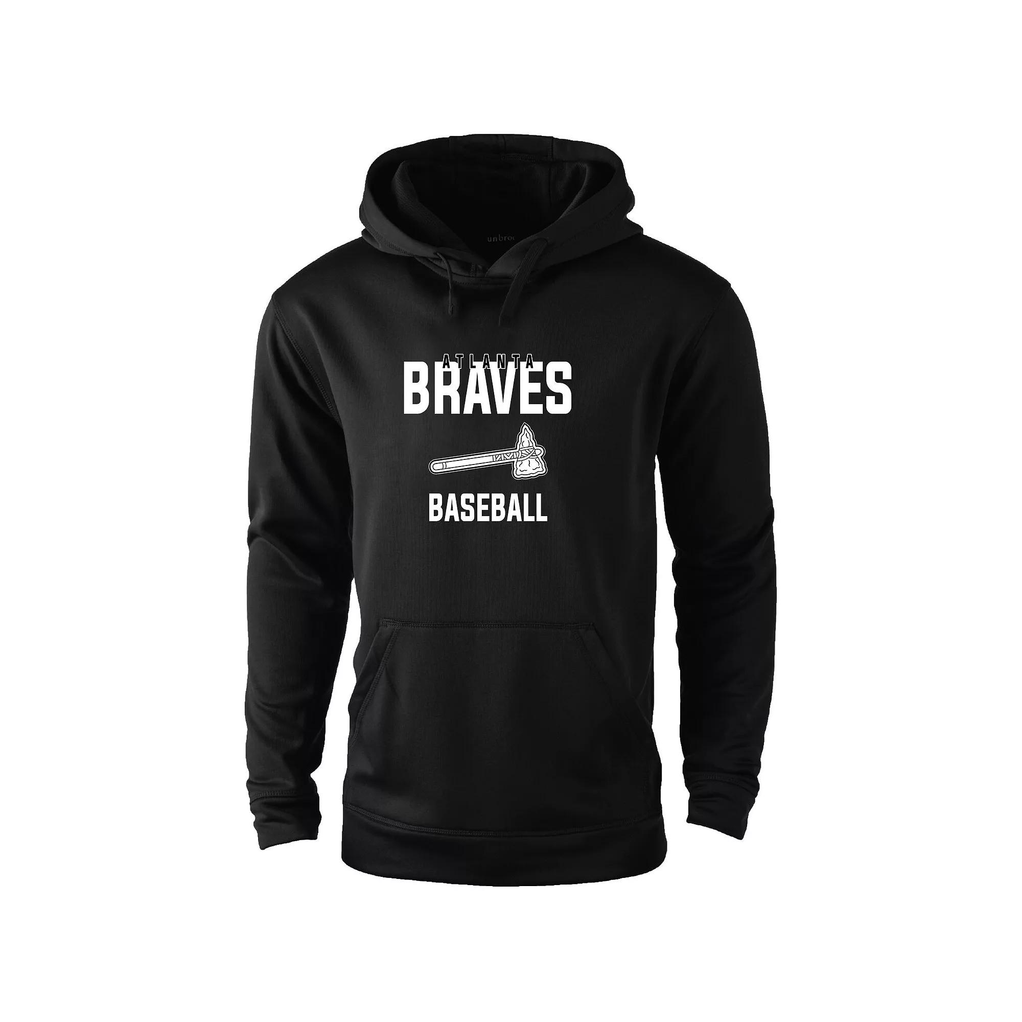 Men's Dunbrooke Black Atlanta Braves Champion Pullover Hoodie,  Product Image