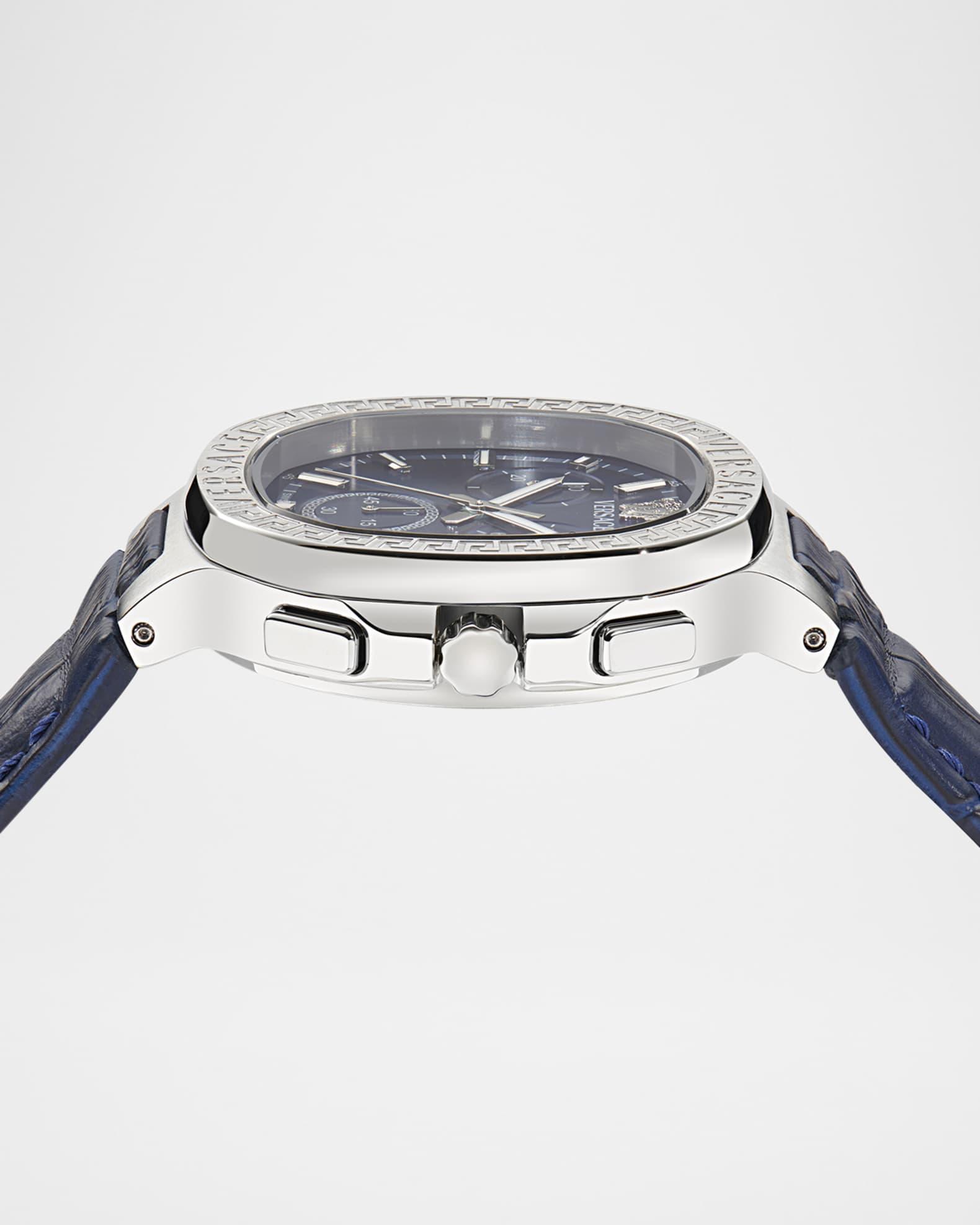 V-Chrono Square 40mm Stainless Steel Leather Watch Product Image