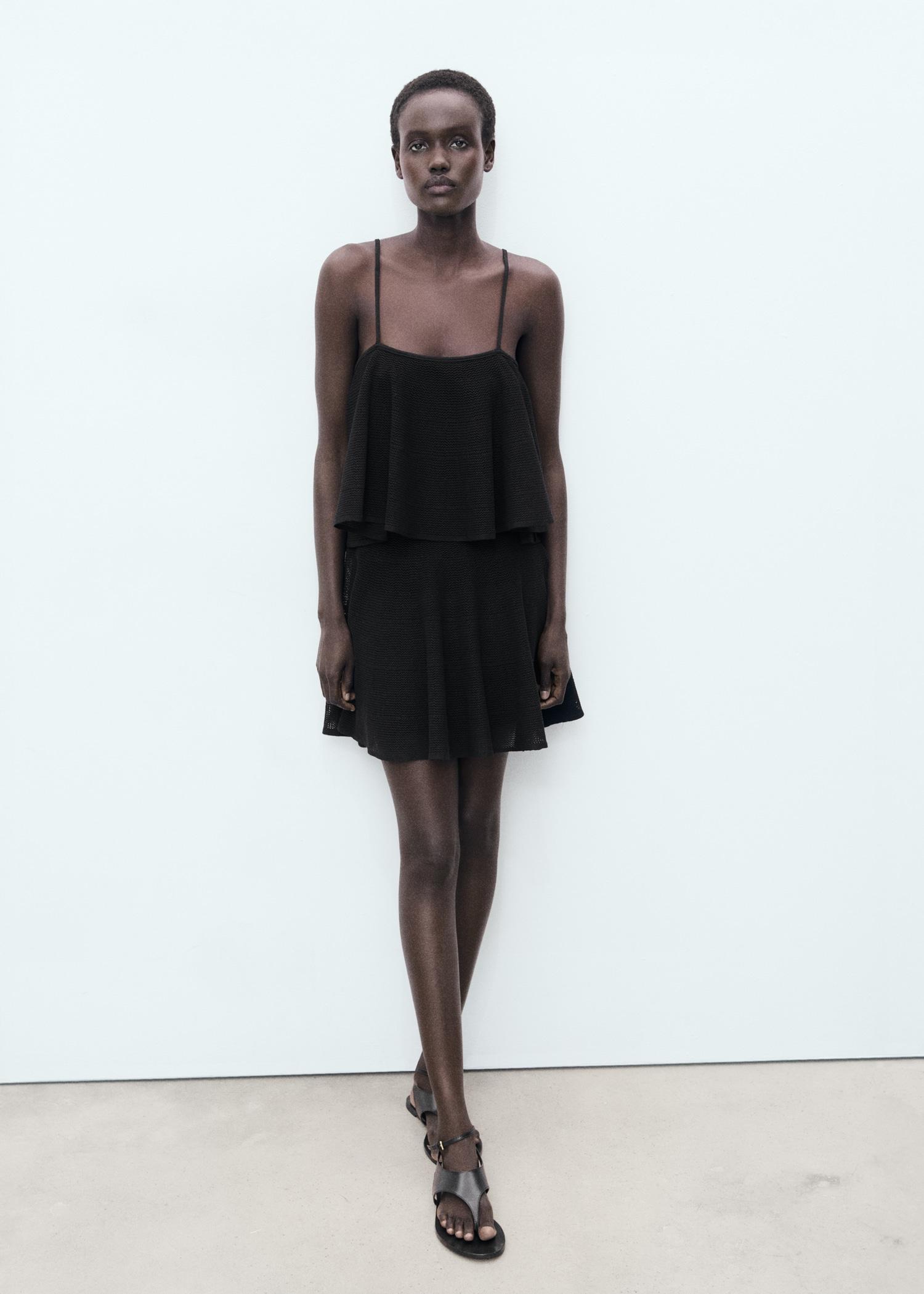 Ruffle knit dress - Women | MANGO USA Product Image