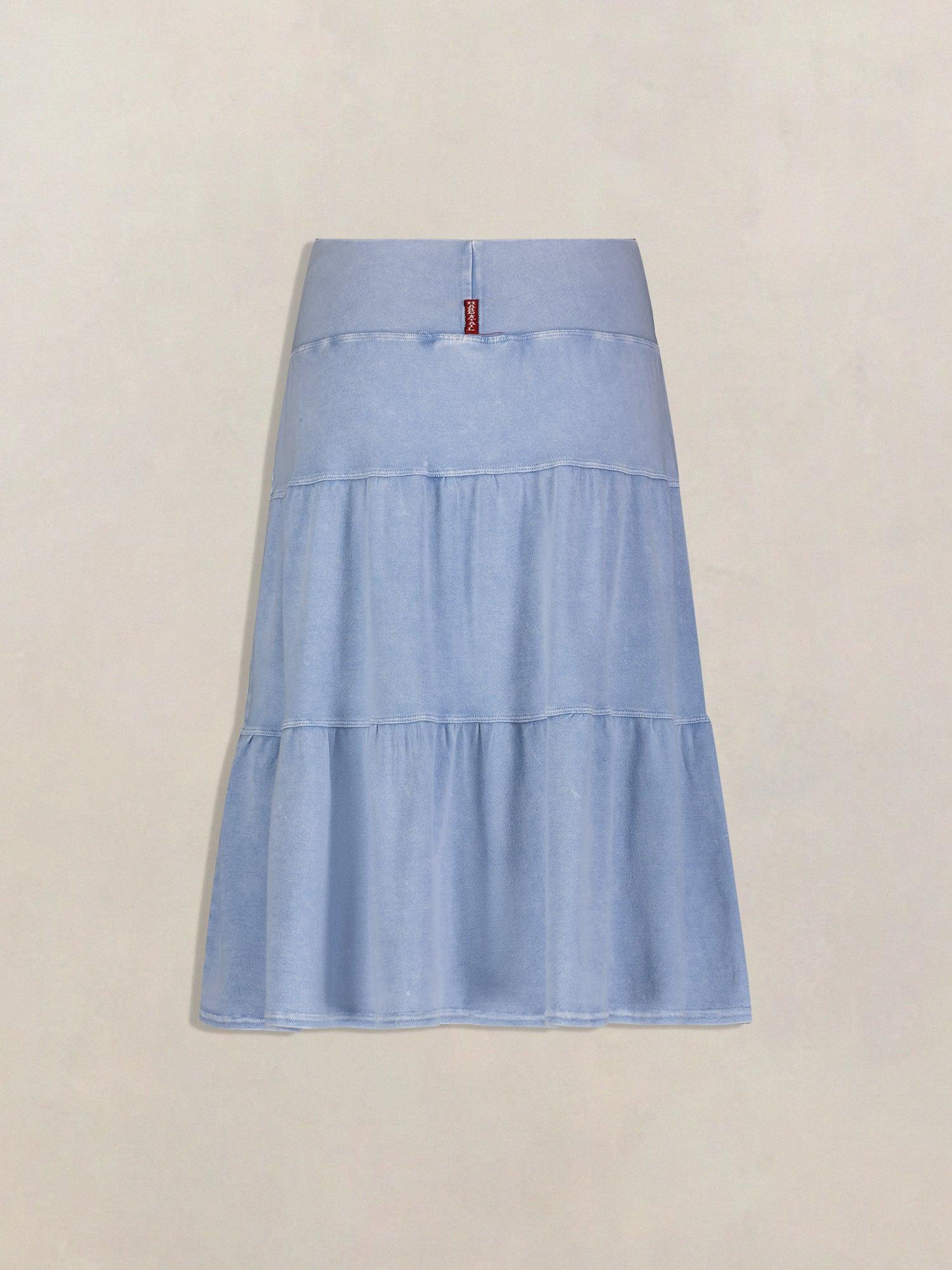 Hard Tail Tiered Knee Length Skirt T-229 Product Image