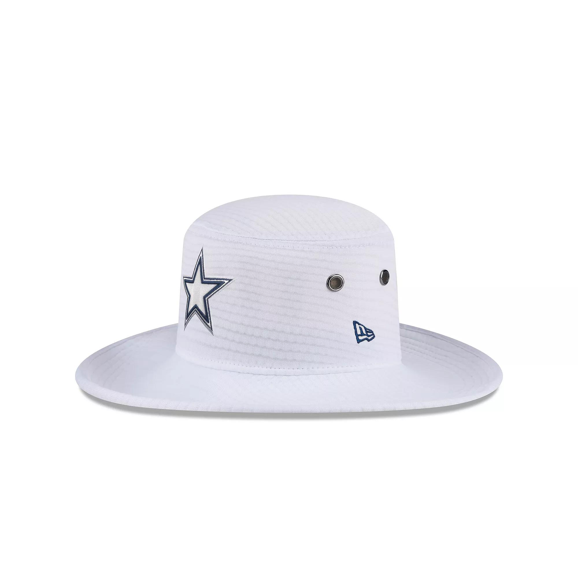Men's New Era White Dallas Cowboys 2024 NFL Training Camp Panama Bucket Hat Product Image