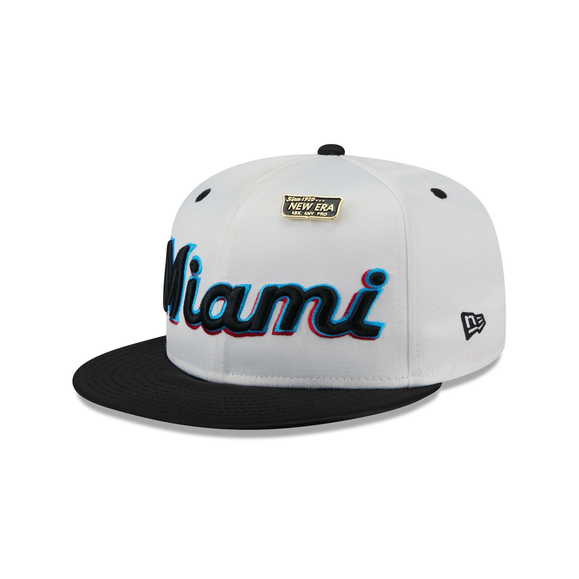 Miami Marlins Spring Satin 59FIFTY Fitted Hat Male Product Image