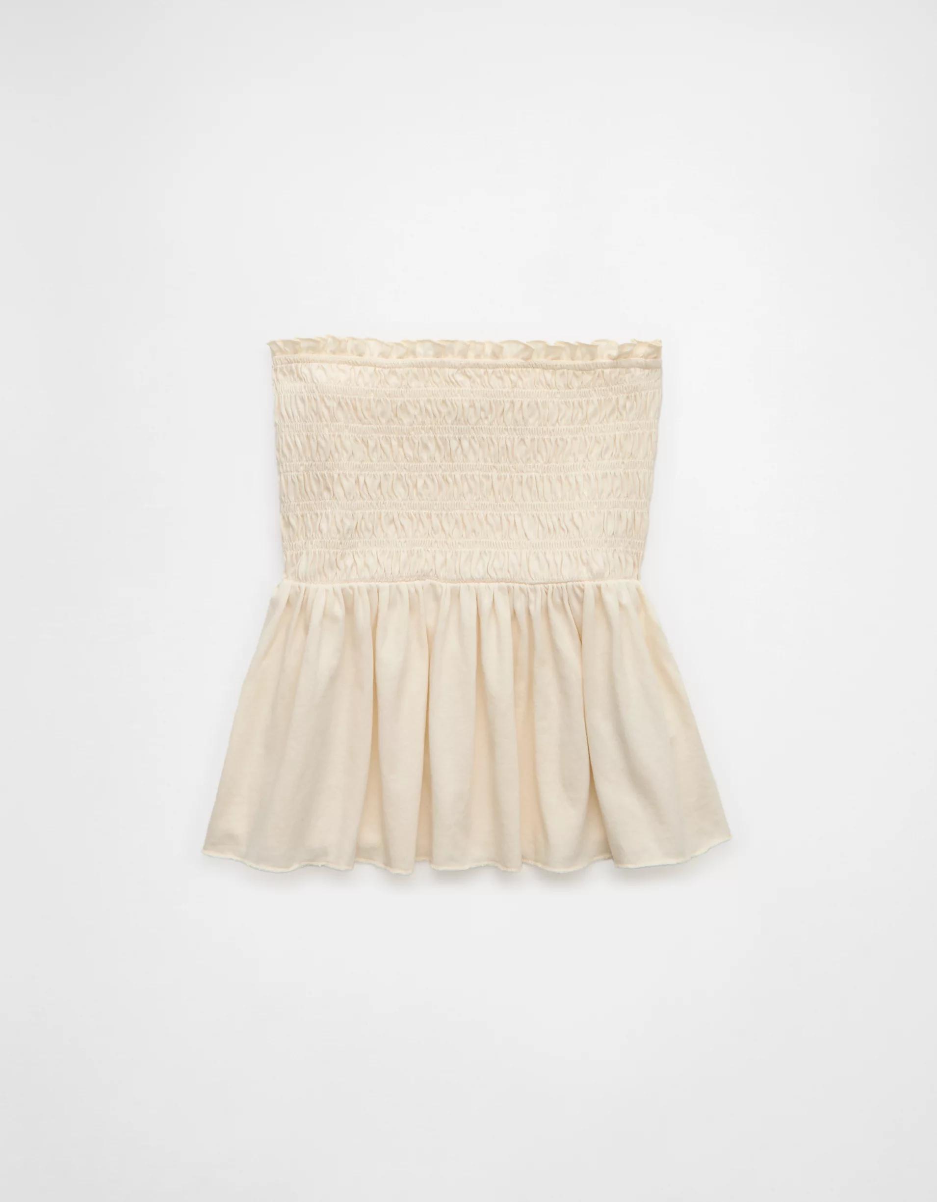 AE Sunchaser Knit Ruffle Smocked Tube Top Product Image