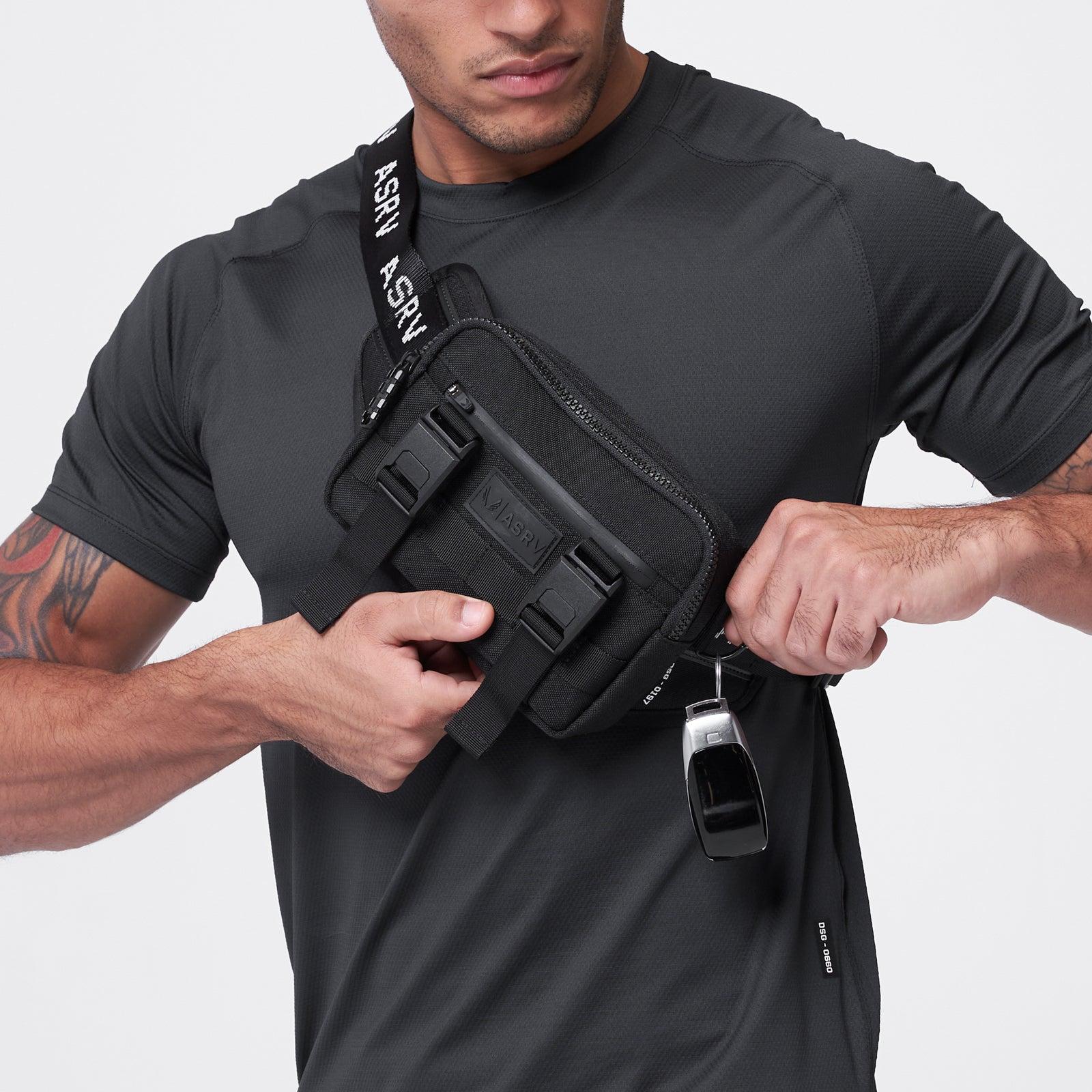 0197. Waterproof Cordura® Small Crossbody Bag - Black Product Image