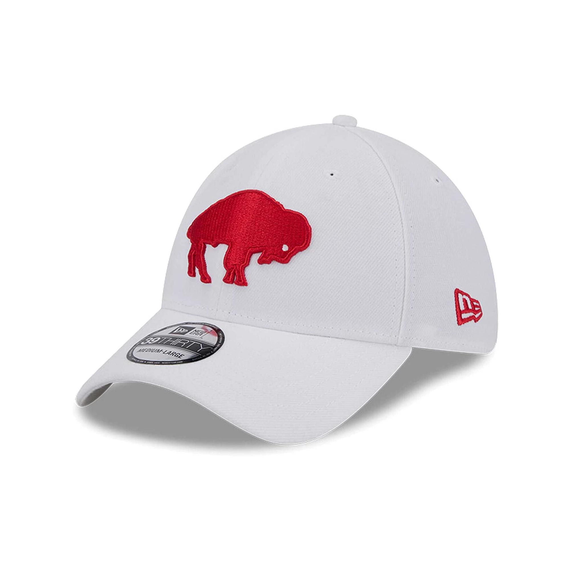 Men's New Era White Buffalo Bills Throwback 39THIRTY Flex Hat, Size: Large/XL Product Image