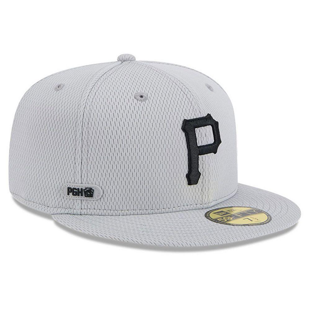 Men's New Era Gray Pittsburgh Pirates 2025 MLB Clubhouse 59FIFTY Fitted Hat,  Product Image