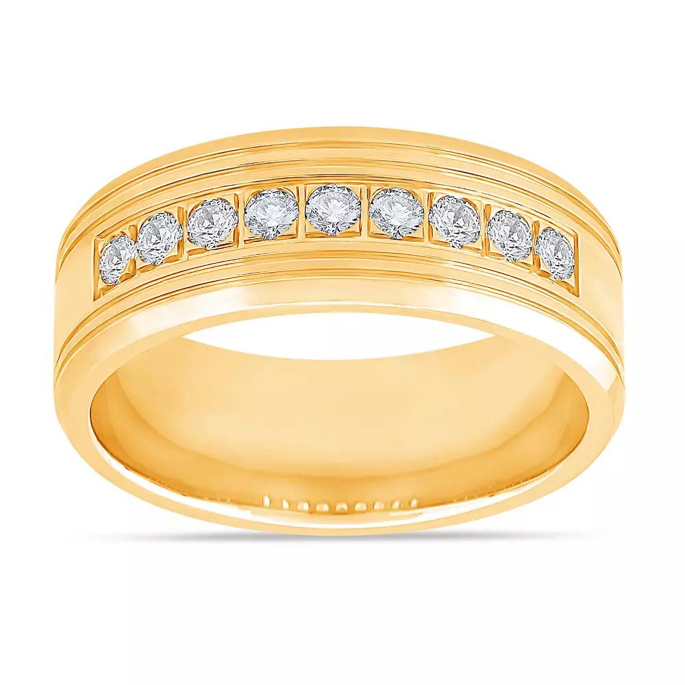 Galaxie Solaire 10k Gold 3/8 Carat T.W. Lab-Grown Diamond Men's Ring, Size: 12 Product Image