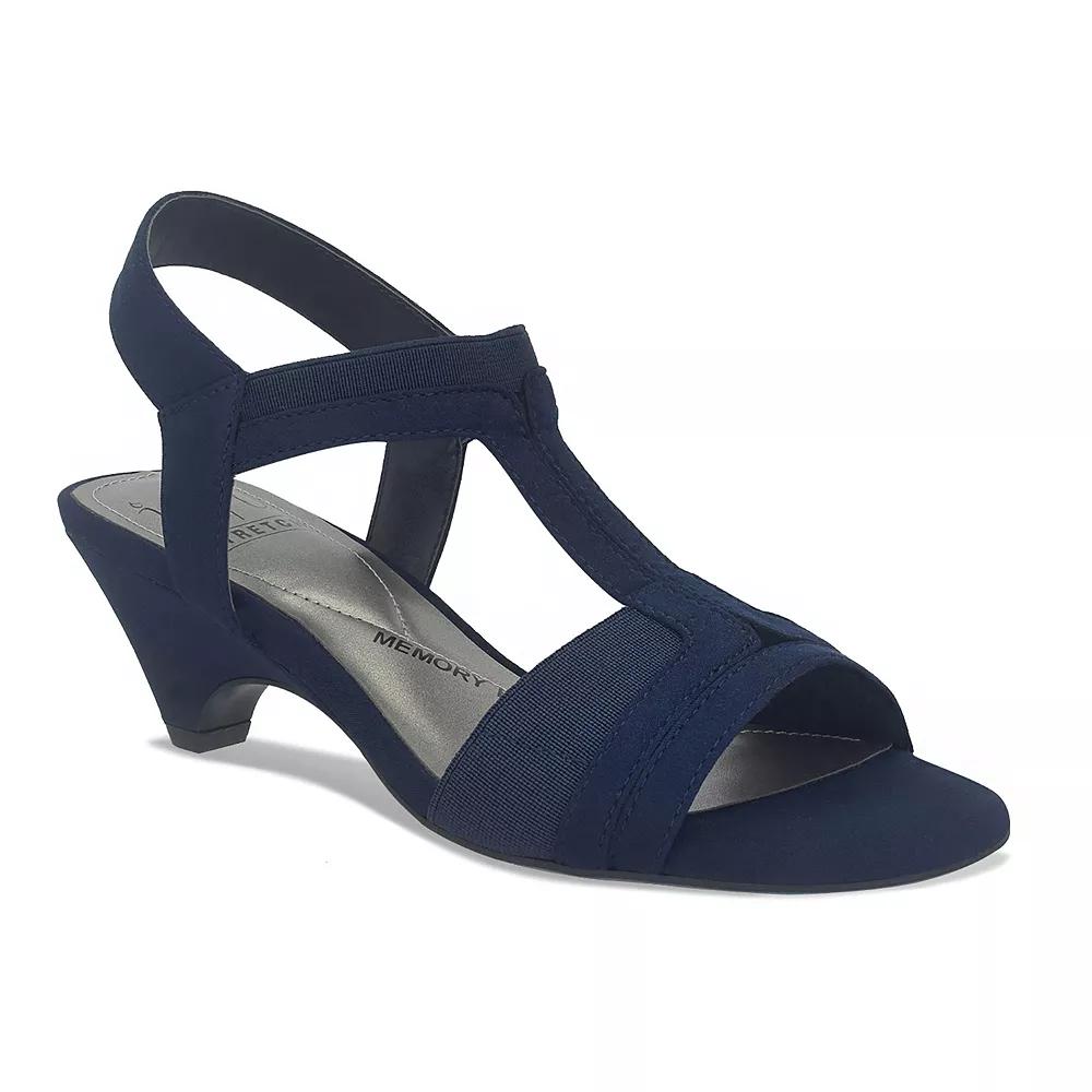 Impo Eara Women's Stretch Dress Memory Foam Sandals, Size: 9 Medium, Blue Blue Product Image