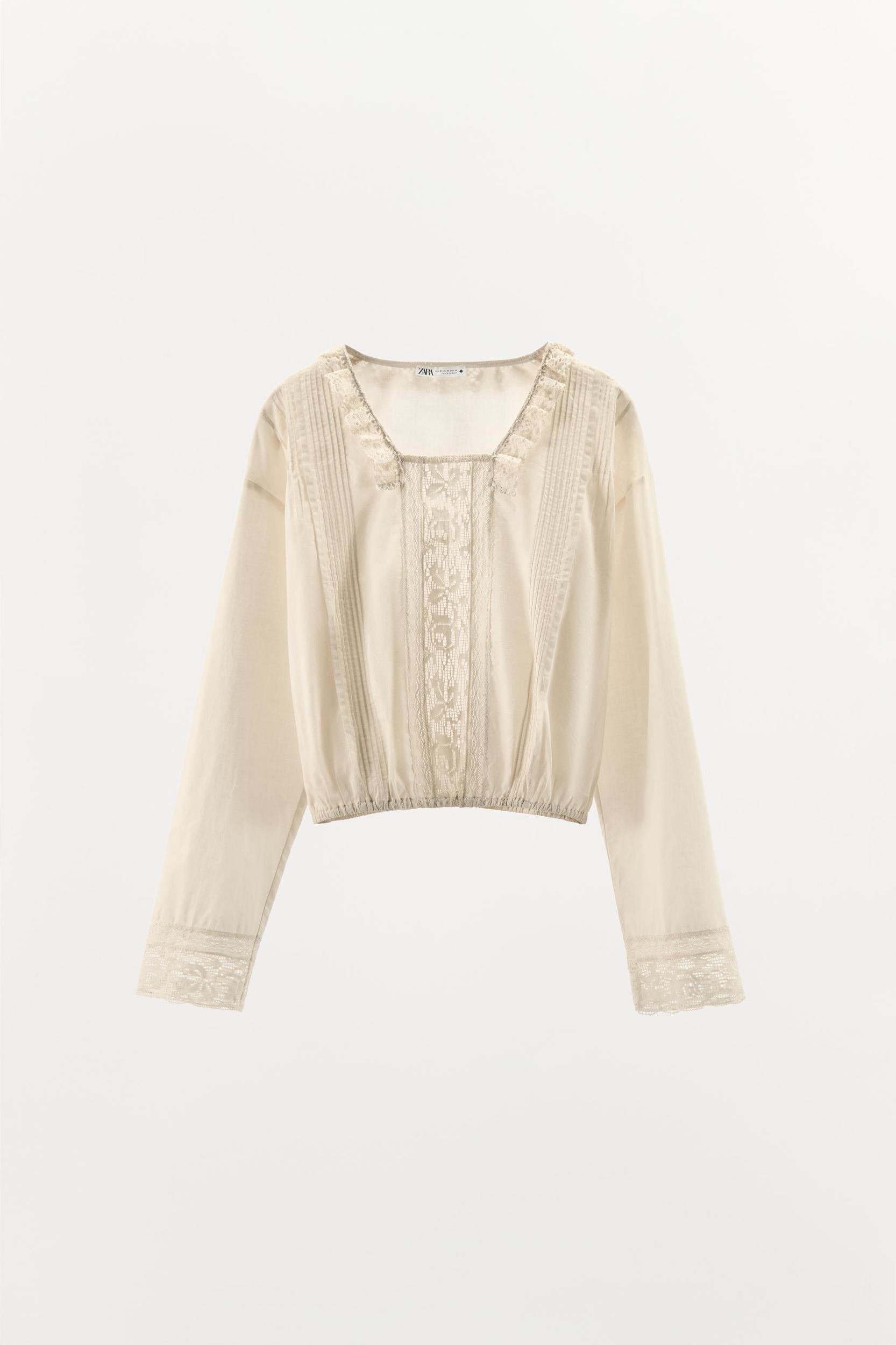 LACE TRIM SHIRT Product Image