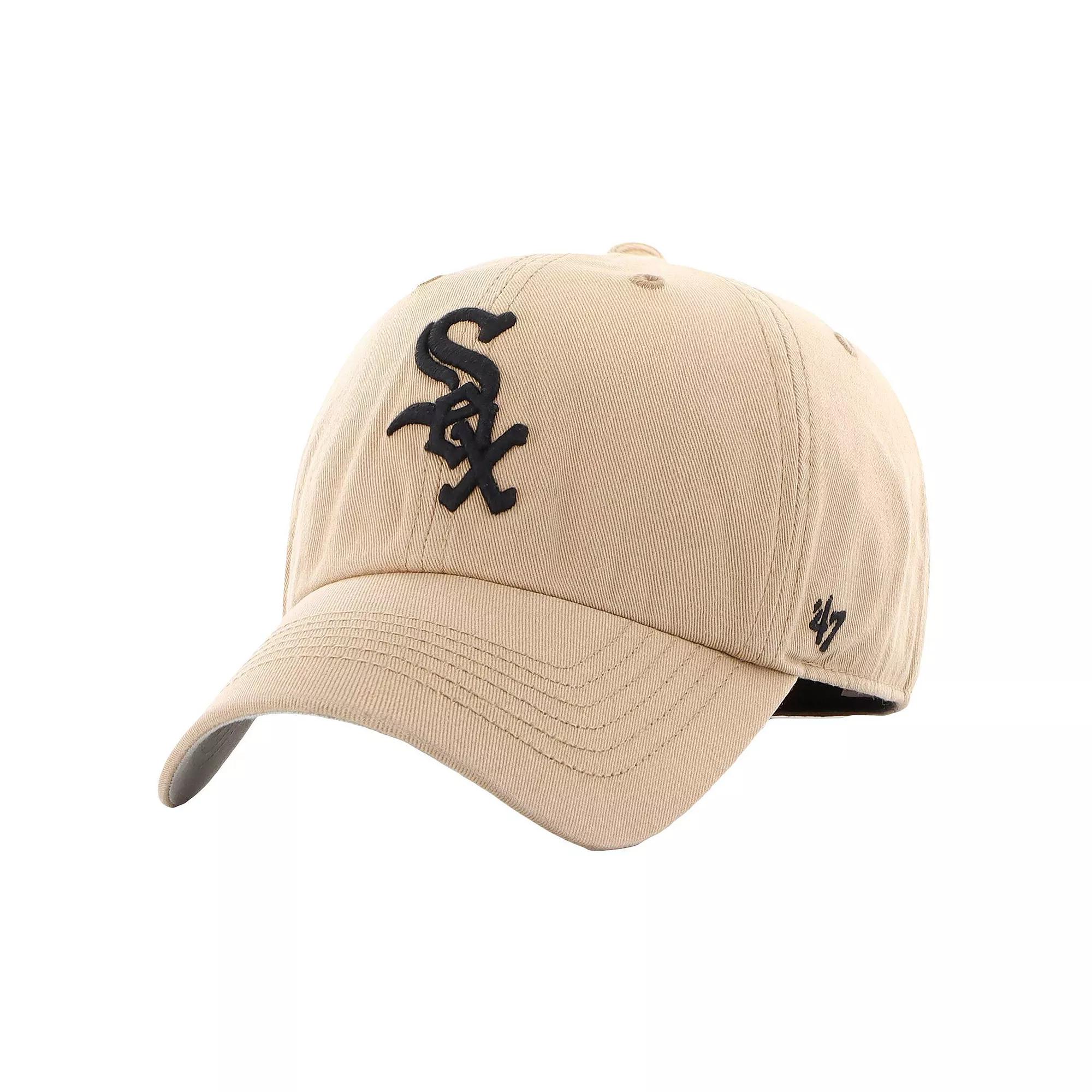 Men's '47 Khaki Chicago White Sox Dusted Franchise Fitted Hat,  Product Image