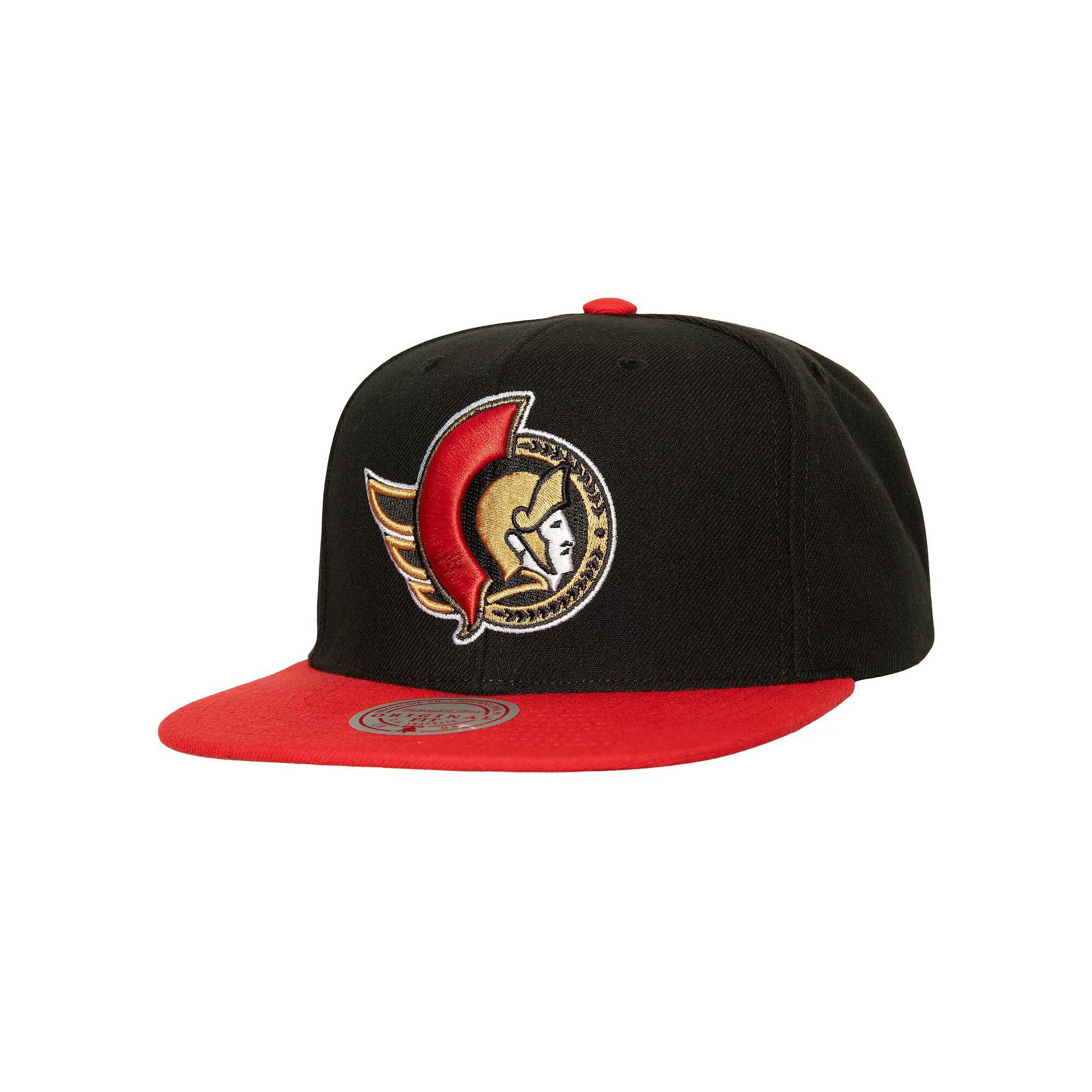 Men's Mitchell & Ness Black Ottawa Senators Core Team Ground 2.0 Snapback Hat, Sen Black Product Image