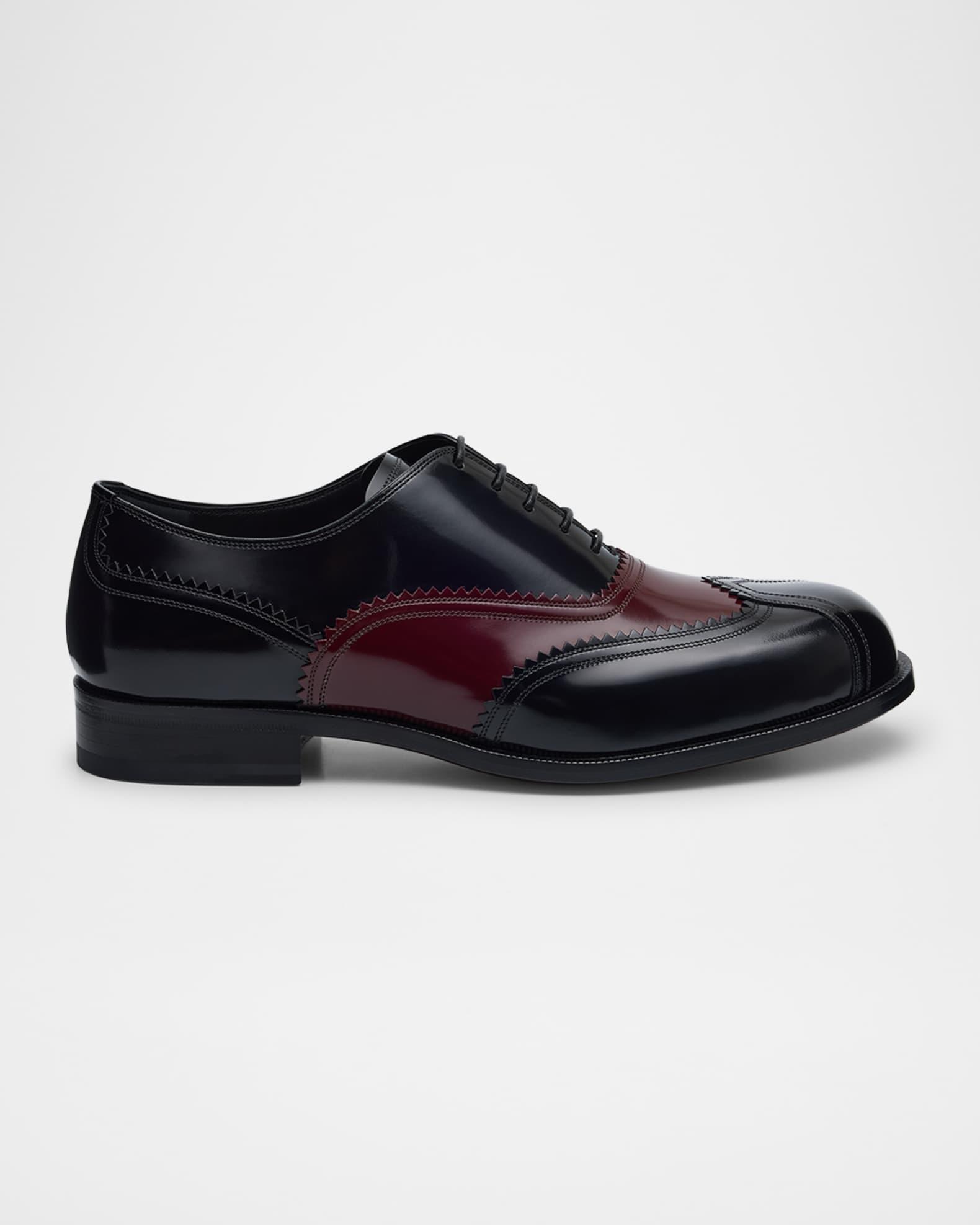 Men's Steel Two-Tone Wingtip Derby Shoes Product Image
