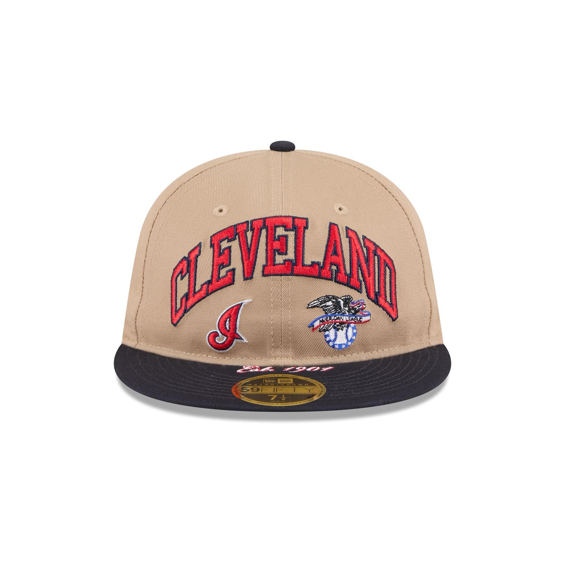 Cleveland Guardians Camel Retro Crown 59FIFTY Fitted Hat Male Product Image