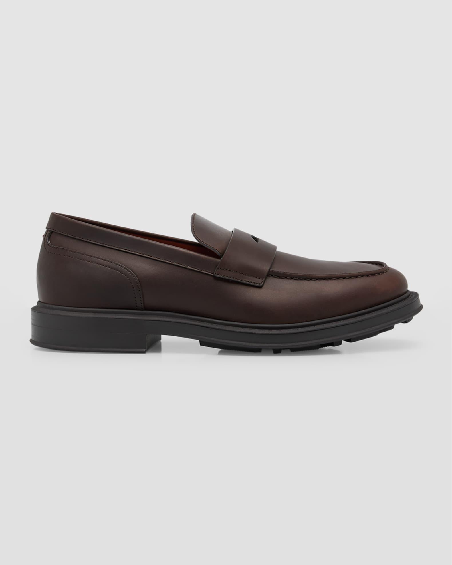 Men's Travis Leather Penny Loafers Product Image