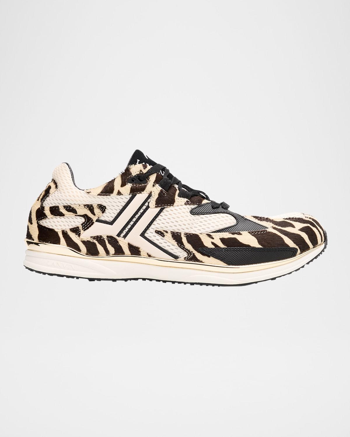 Men's Meteor Mesh Zebra Pony Runner Sneakers Product Image
