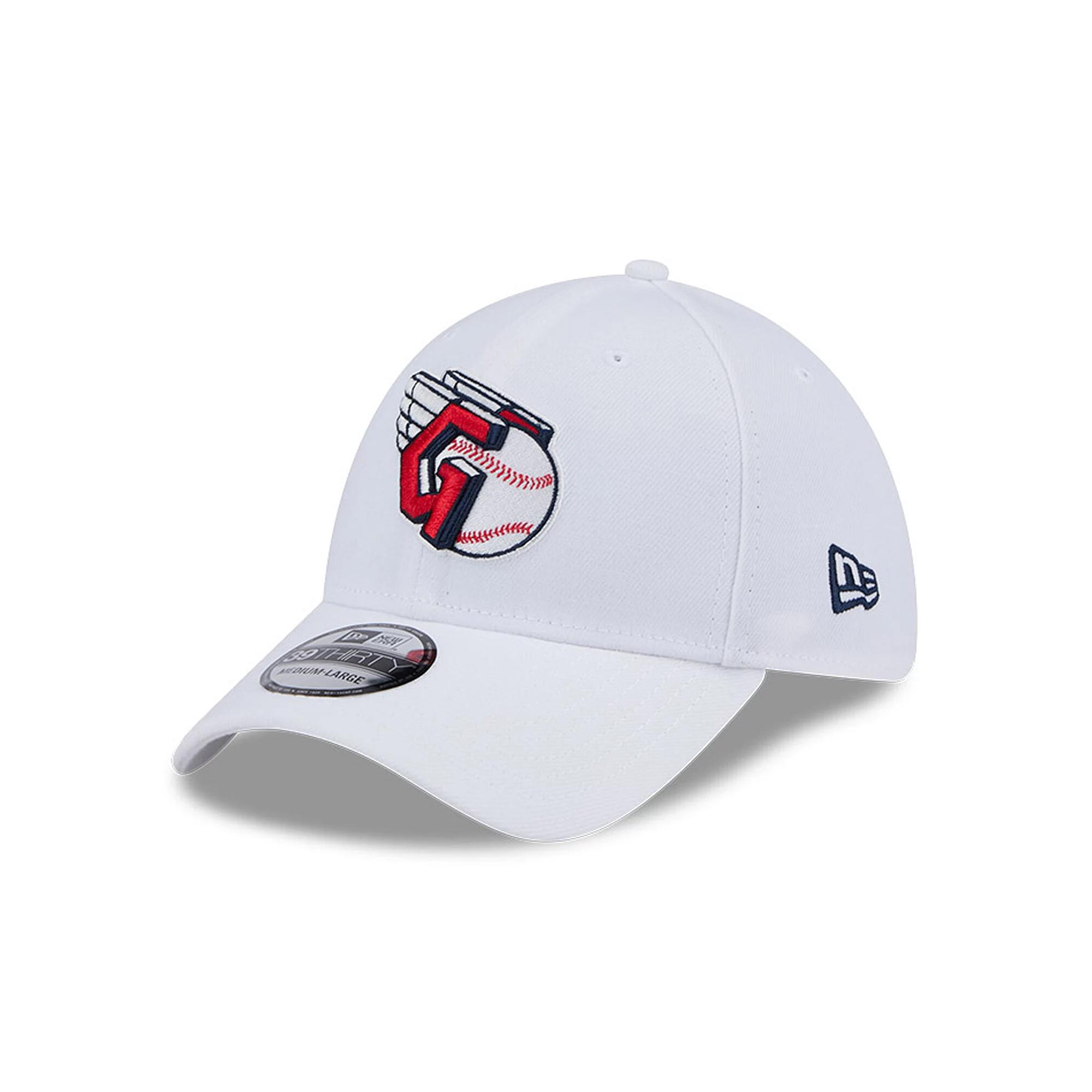 Men's New Era White Cleveland Guardians Evergreen 39THIRTY Flex Hat, Size: Large/XL, Grd White Product Image