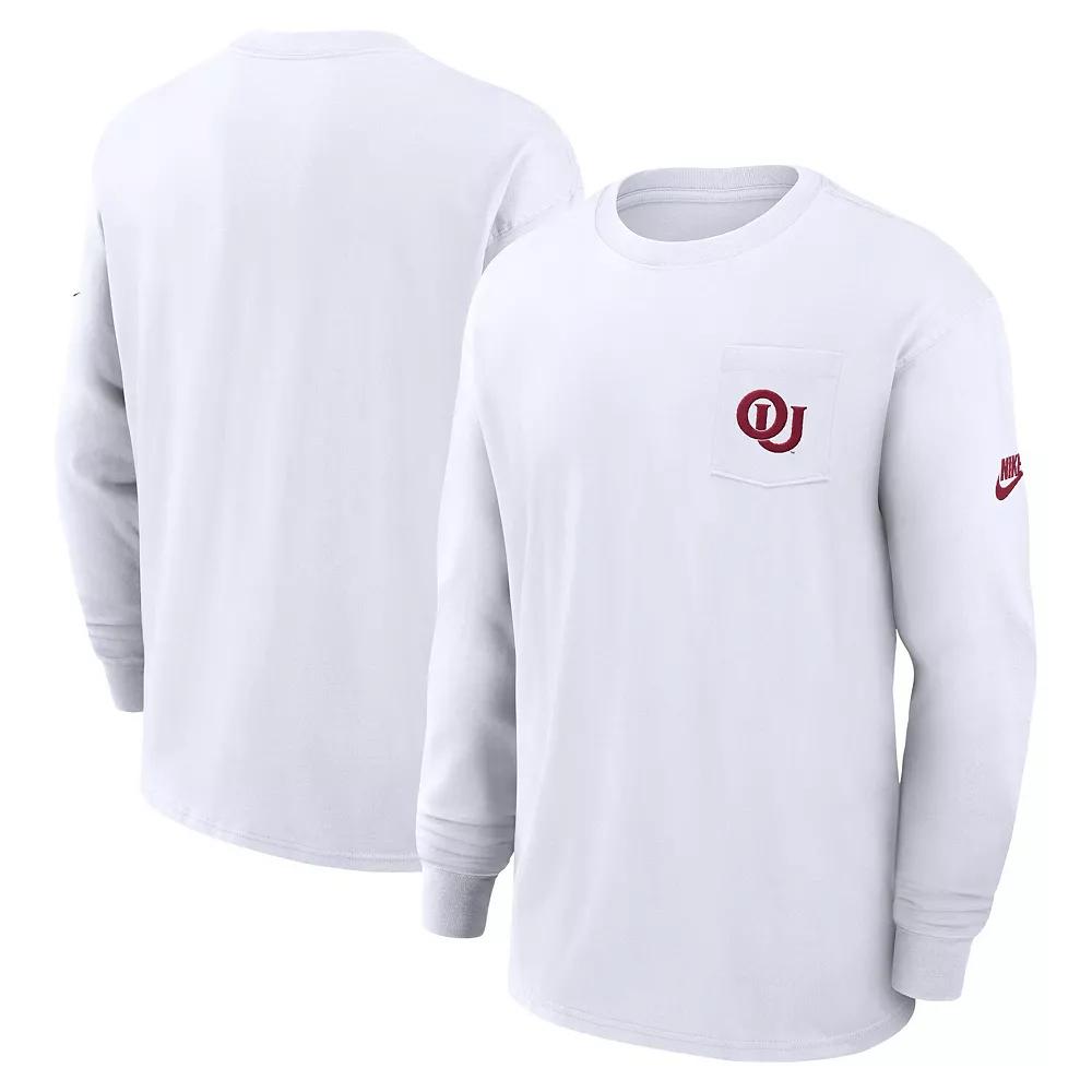 Oklahoma Sooners Legacy Max90 Pocket Nike Mens College Long-Sleeve T-Shirt | 01ND10AOKV-DHV Product Image