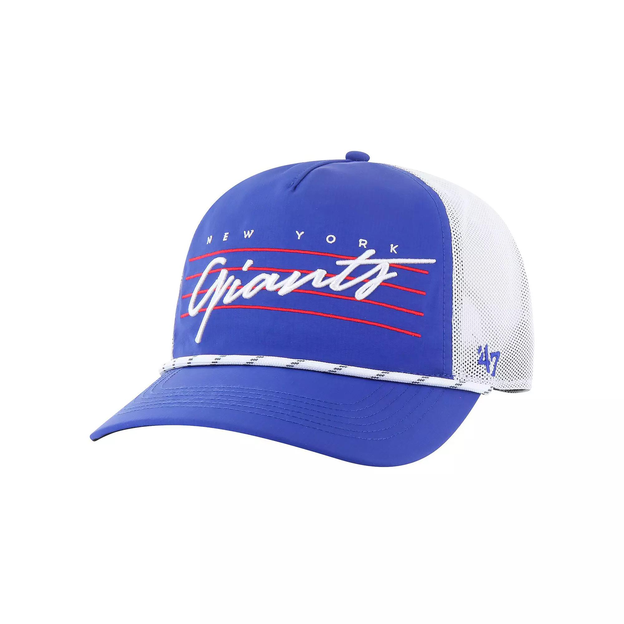 Men's '47 Royal/White New York Giants Downburst Relaxed Hitch Trucker Adjustable Hat, Blue Product Image