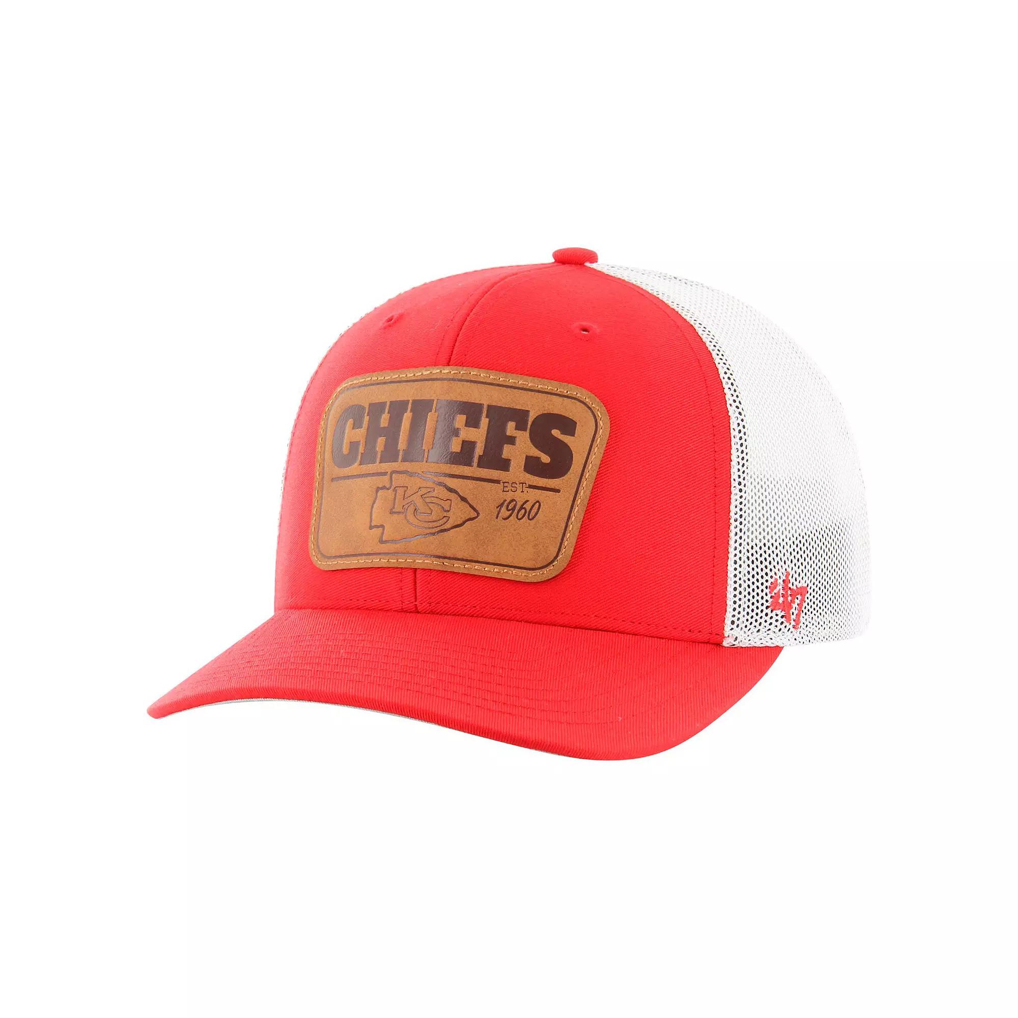 Men's '47 Red/White Kansas City Chiefs Thrash Trophy Flex Hat, Size: Medium/Large Product Image