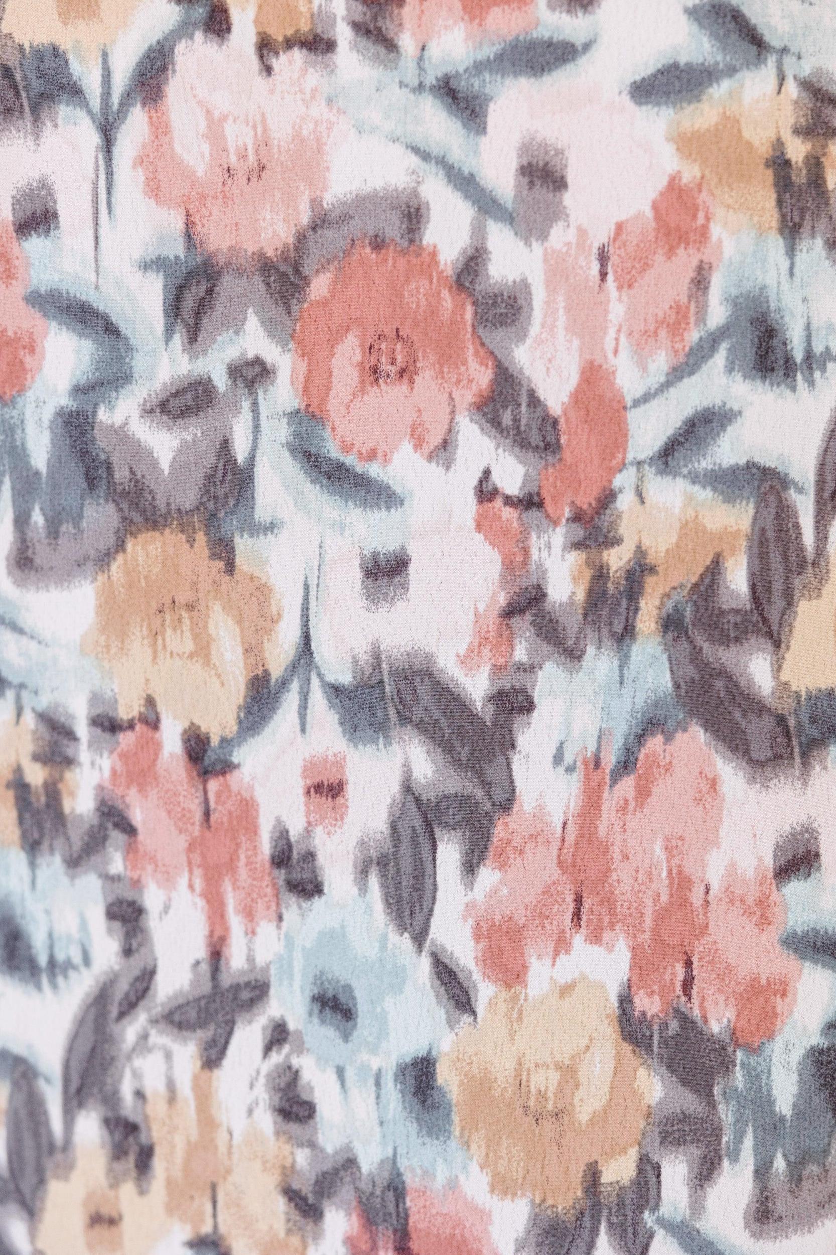 Beauty And Brains Cinnamon Brown Floral Blouse Female Product Image