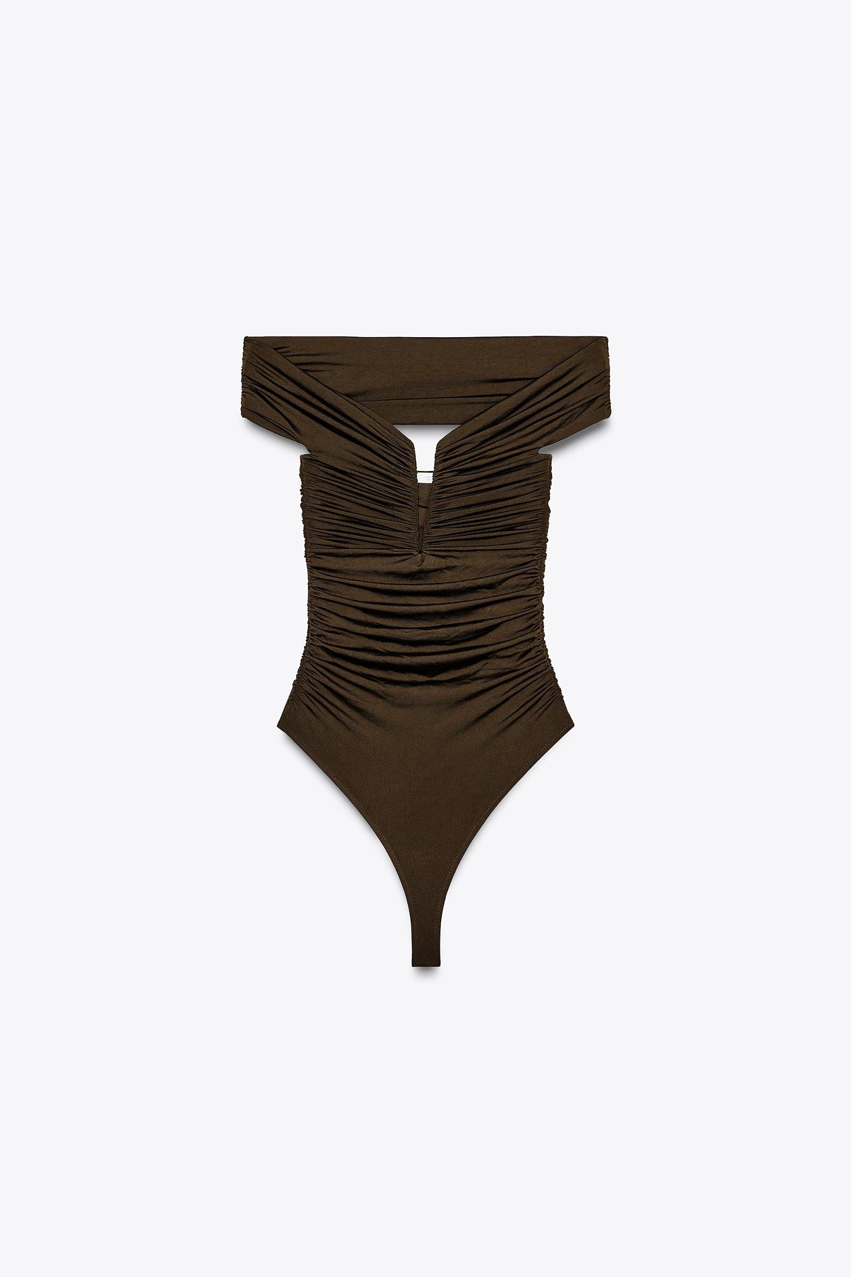 OFF-THE-SHOULDER POLYAMIDE BODYSUIT Product Image