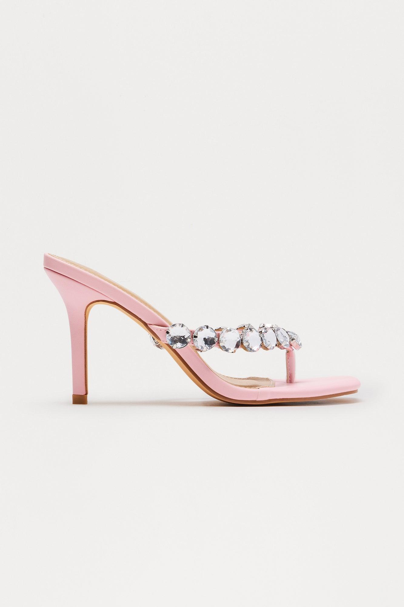 Princess Treatment Heeled Mules - Pink Product Image