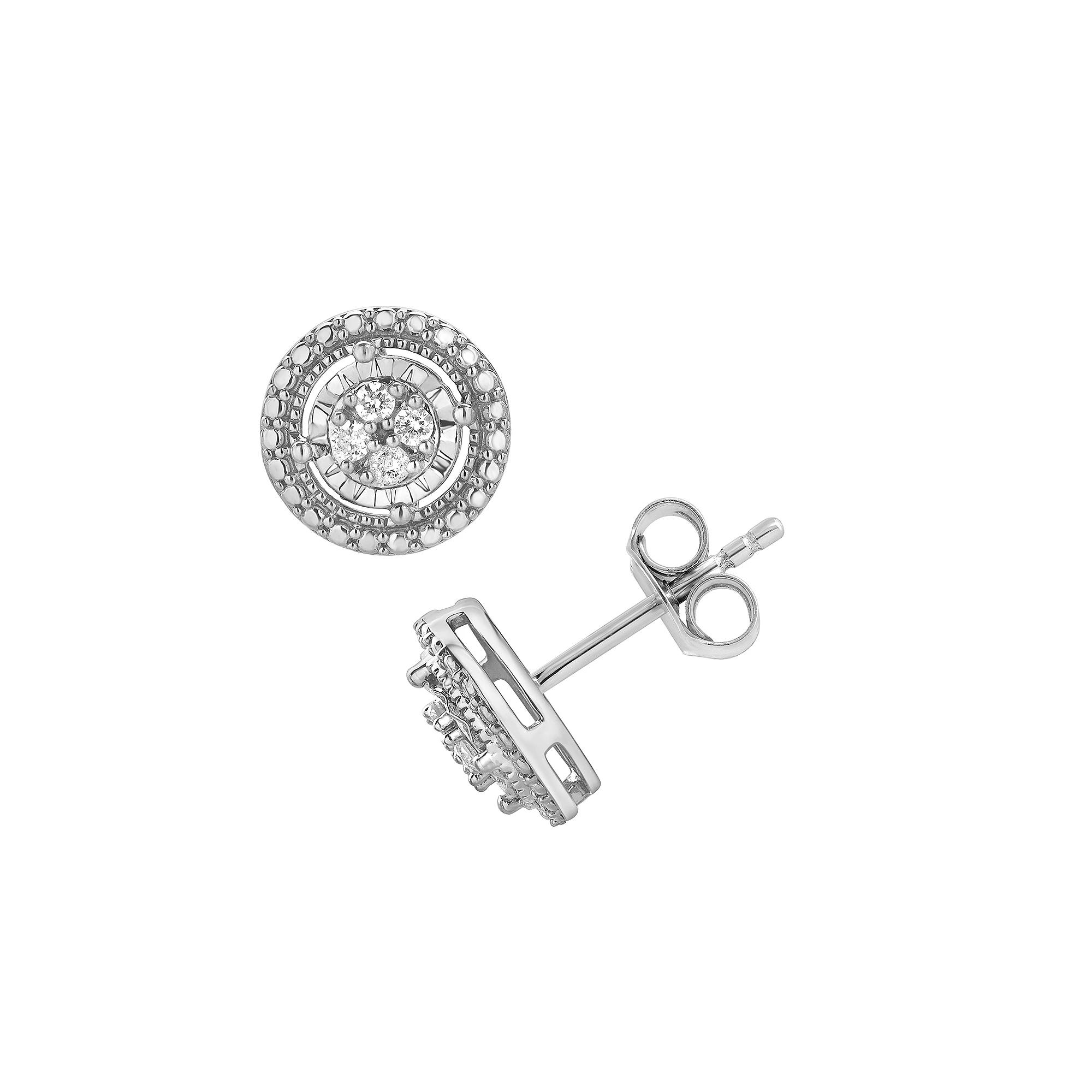 Diamond Brilliance 1/10 Carat T.W. Lab-Grown Diamond Stud Earrings, Women's, Pink Tone Product Image