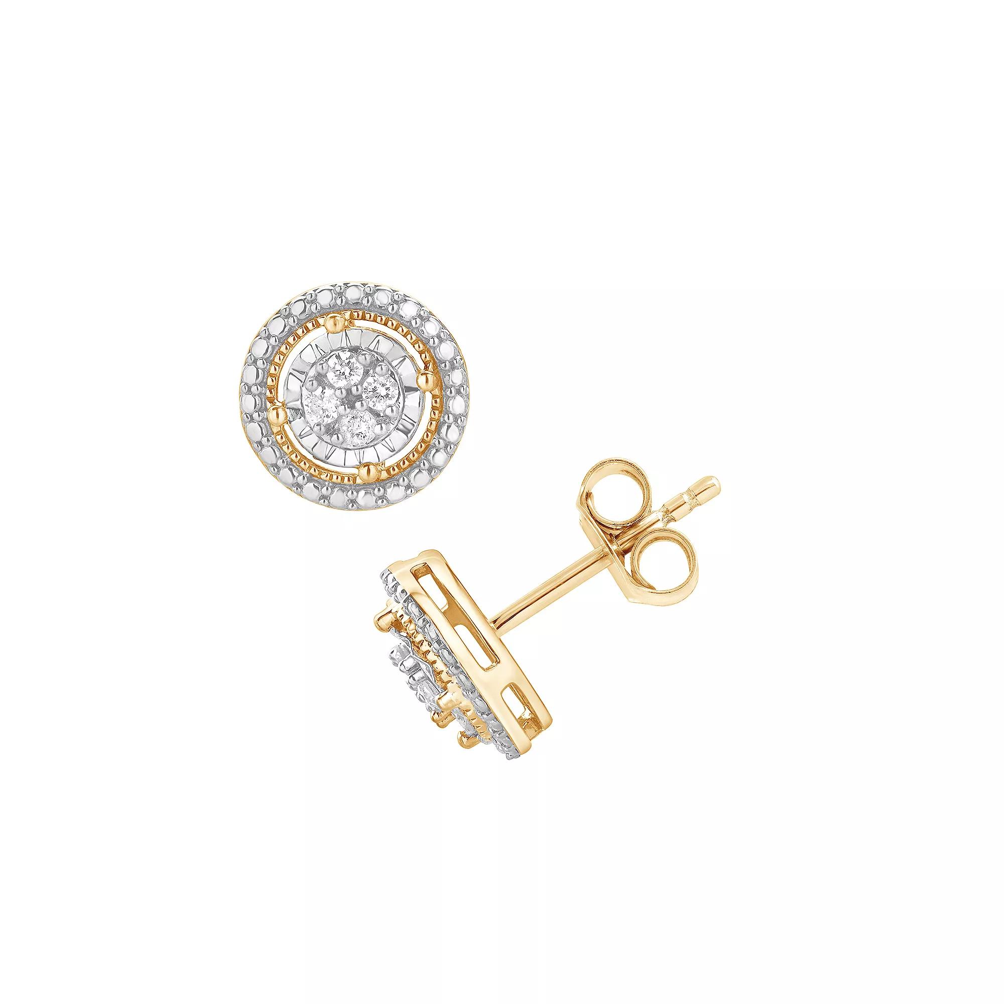 Diamond Brilliance 1/10 Carat T.W. Lab-Grown Diamond Stud Earrings, Women's, Pink Tone Product Image