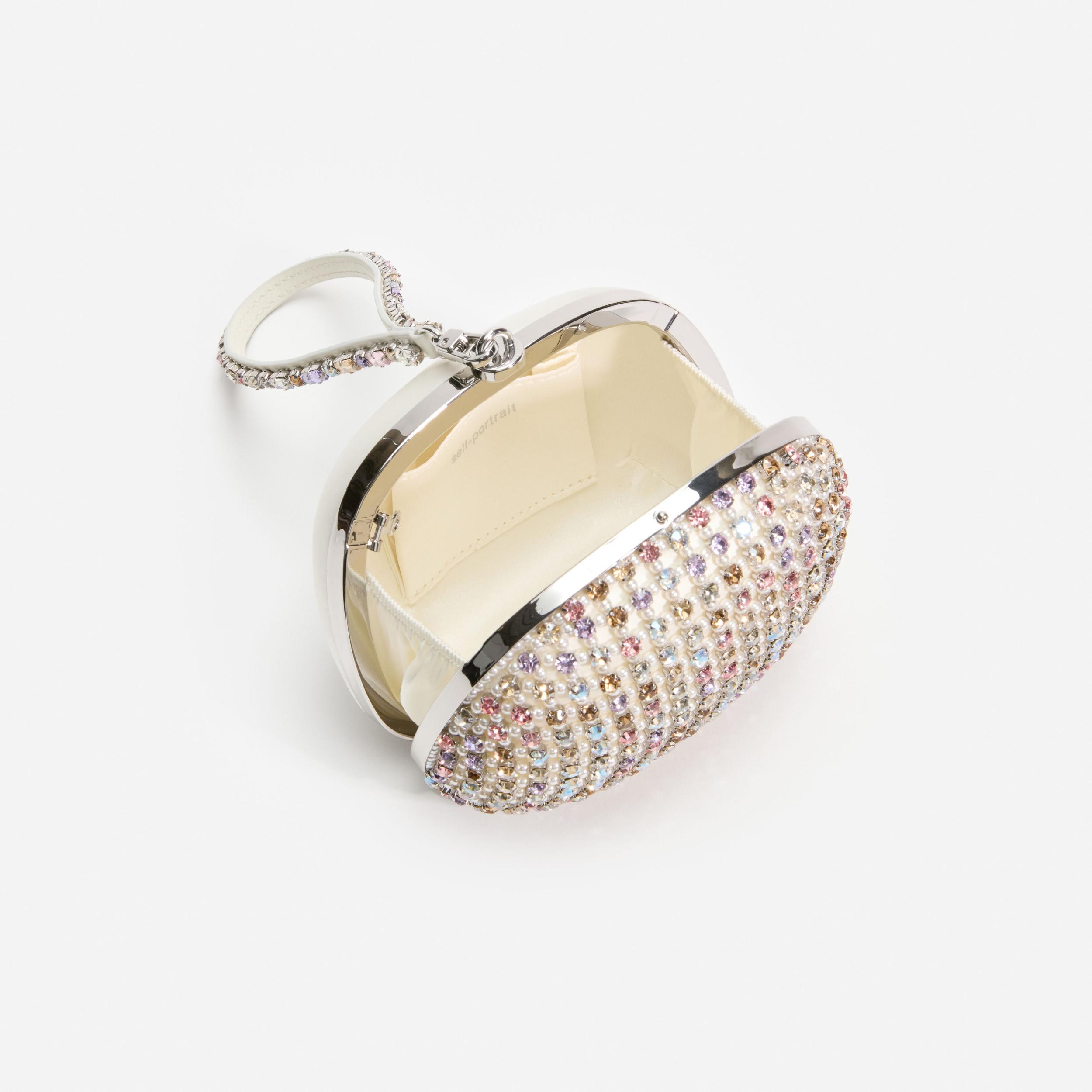 Multi Crystal Top Handle Clutch Bag Product Image